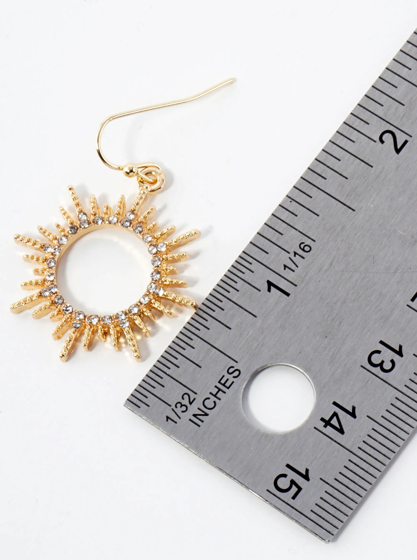 Crystal-Pave Sunburst Dangle Drop Earrings