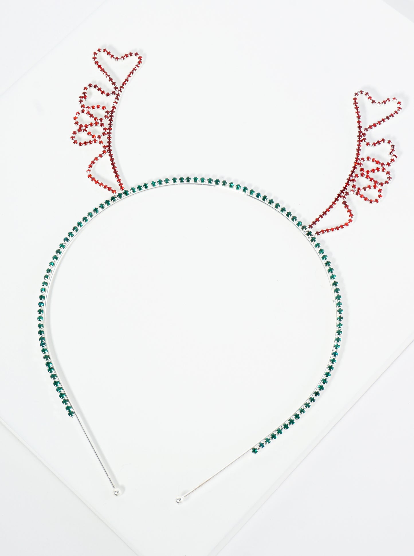 Crystal-Trimmed Reindeer Antlers Christmas Headband