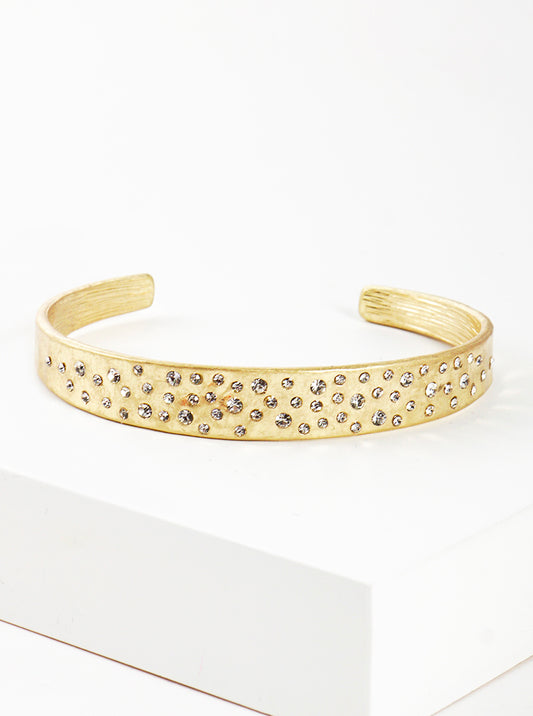 Crystal Pave Metal Cuff Bracelet