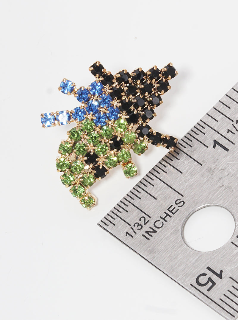 Crystal Pave Witch Halloween Themed Post Stud Earrings