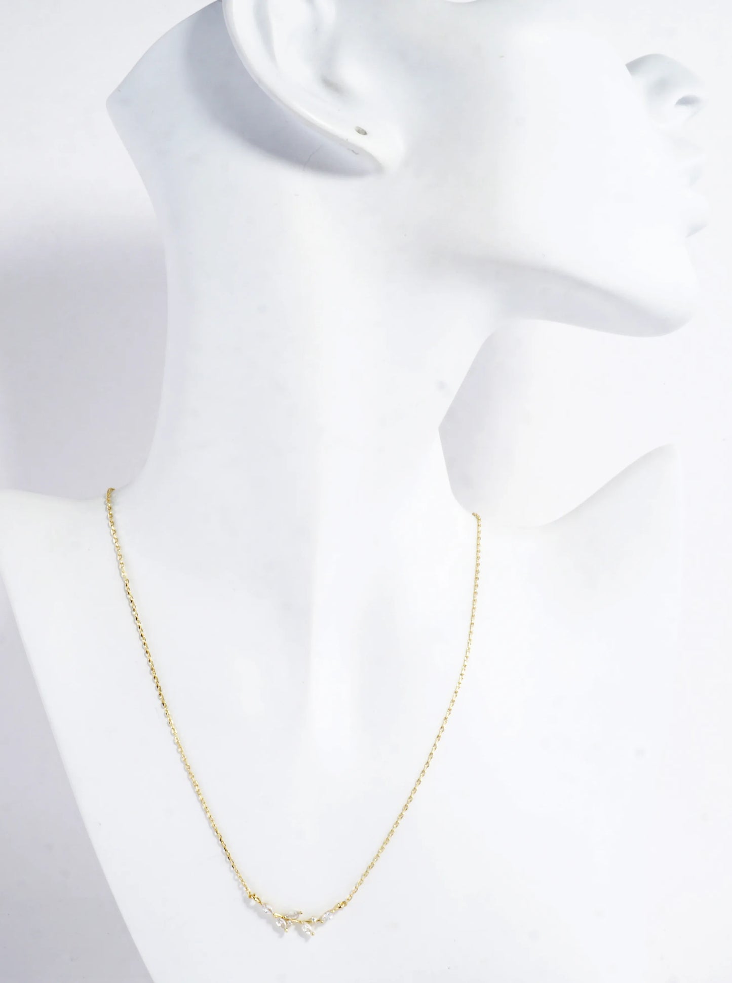 Cubic Zirconia Marquise Vine Branch Necklace