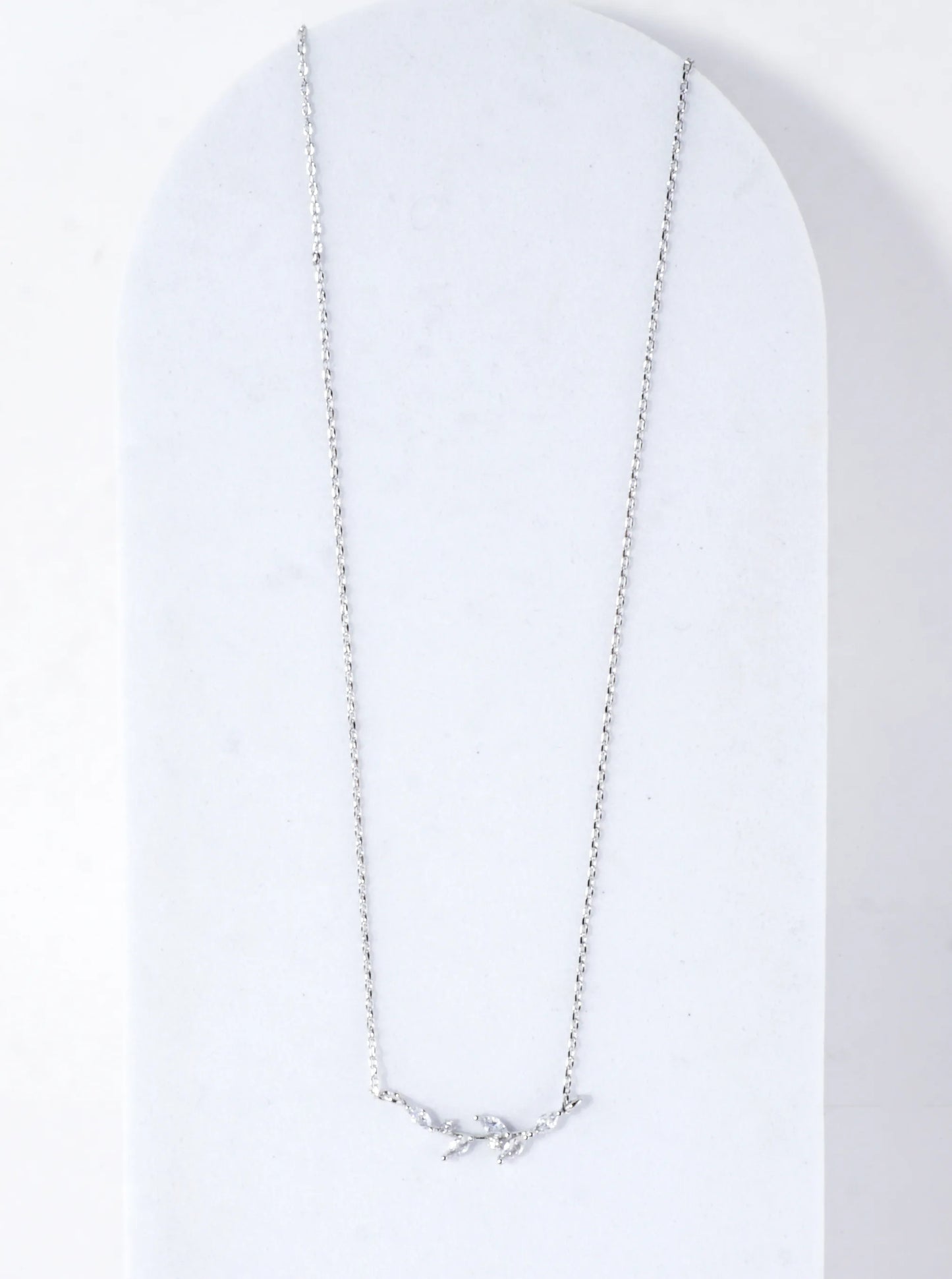 Cubic Zirconia Marquise Vine Branch Necklace