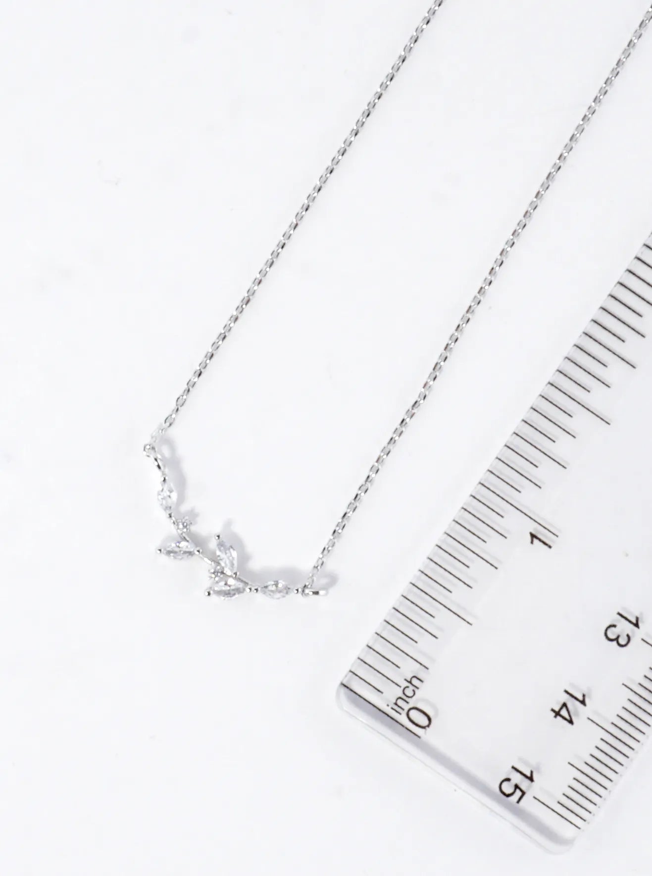 Cubic Zirconia Marquise Vine Branch Necklace
