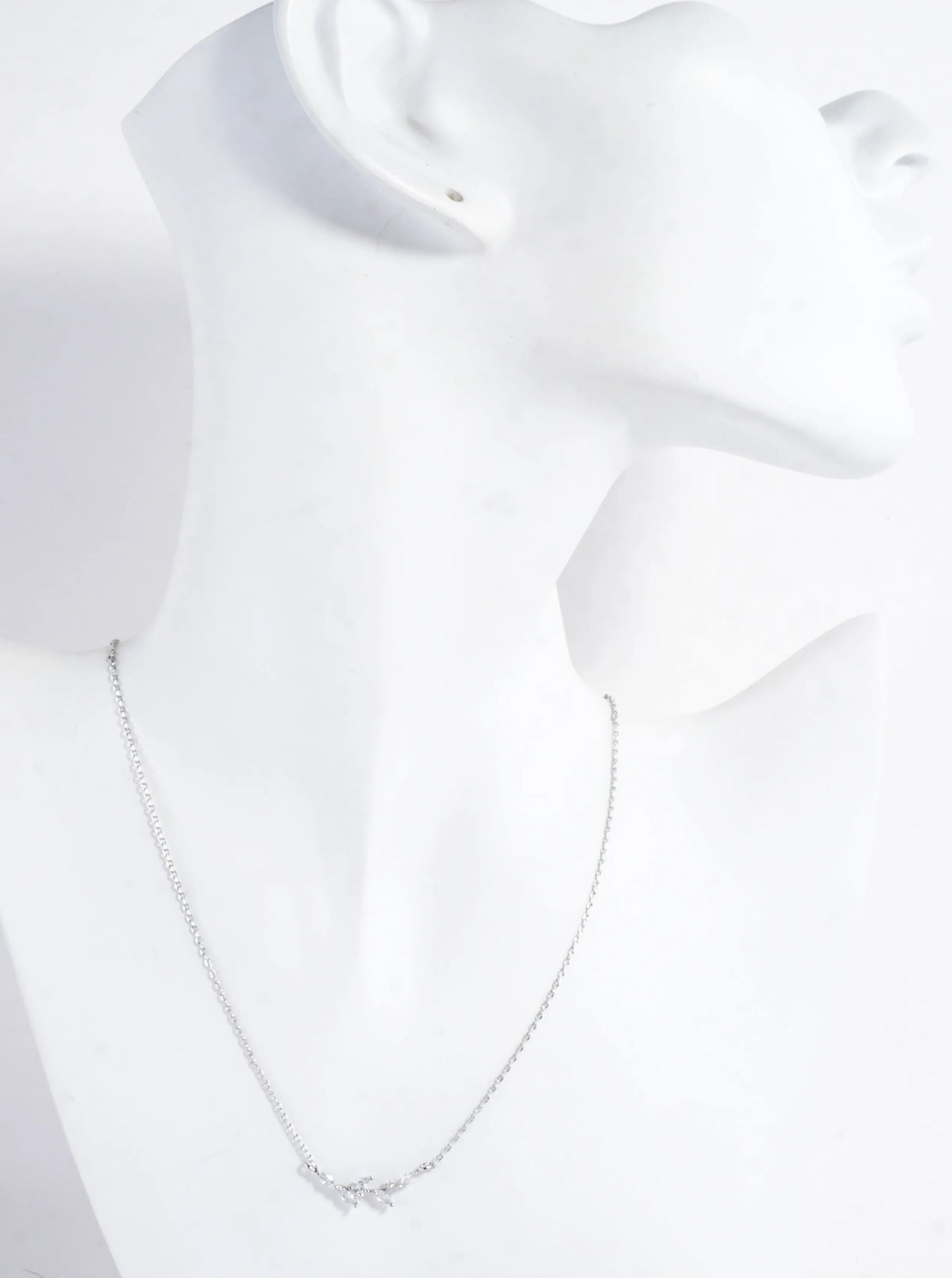 Cubic Zirconia Marquise Vine Branch Necklace
