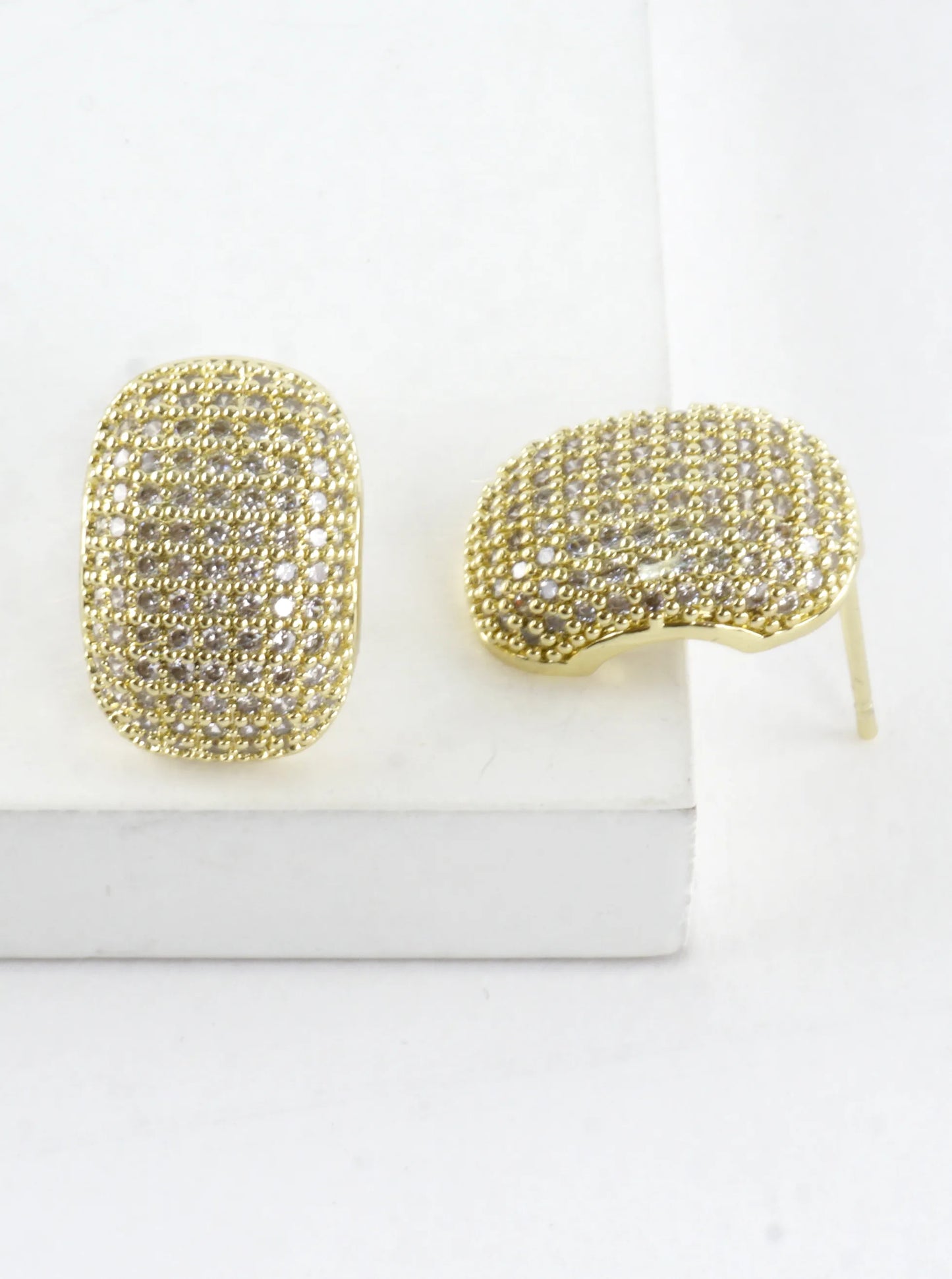 Cubic Zirconia Micro Pave Huggie Hoop Earrings