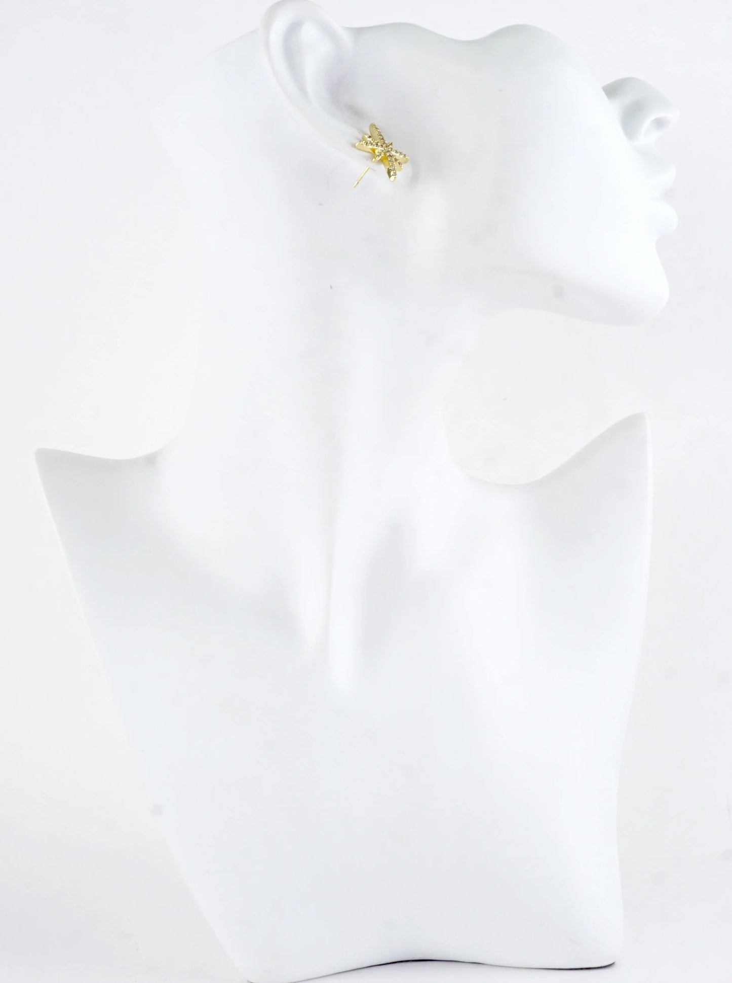 Cubic Zirconia Pave Northstar Stud Earrings