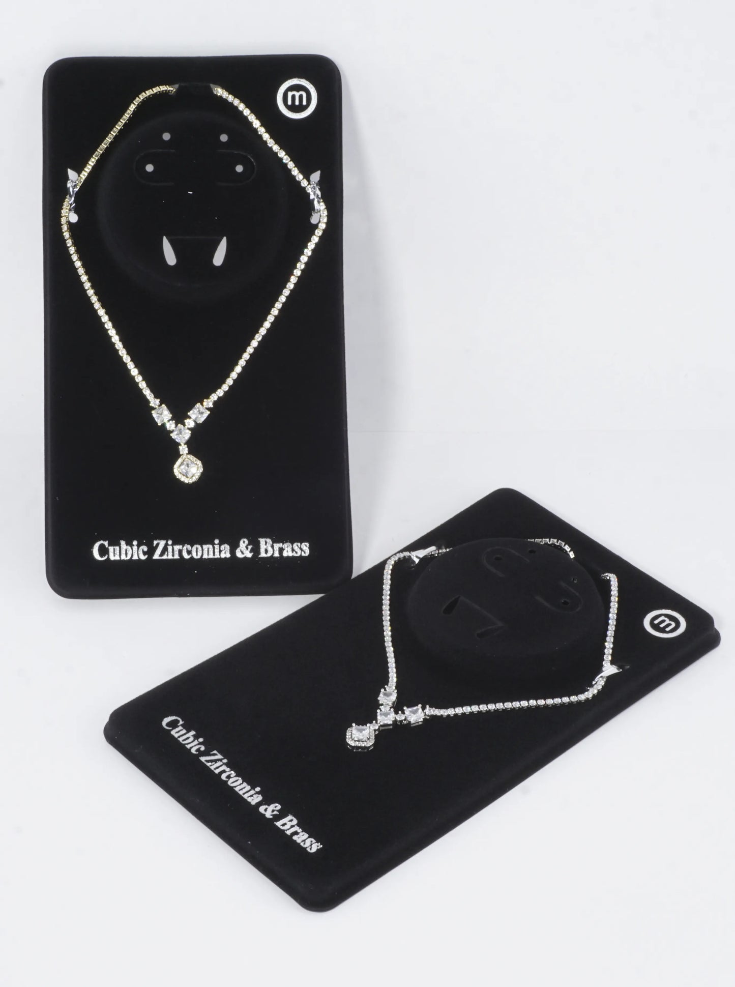 Cubic Zirconia Princess Cut Y-Drop Tennis Necklace