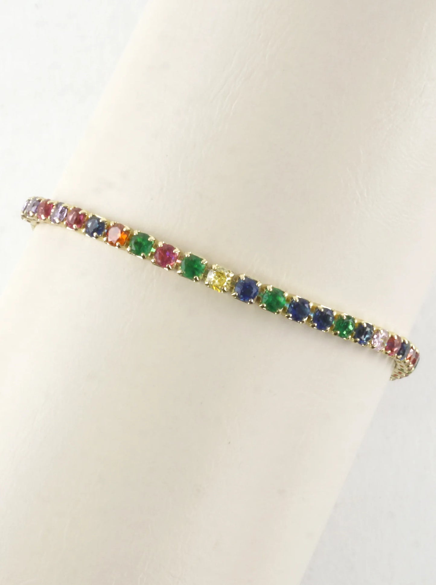Cubic Zirconia Prong Set 3mm Pull Tie Bracelet