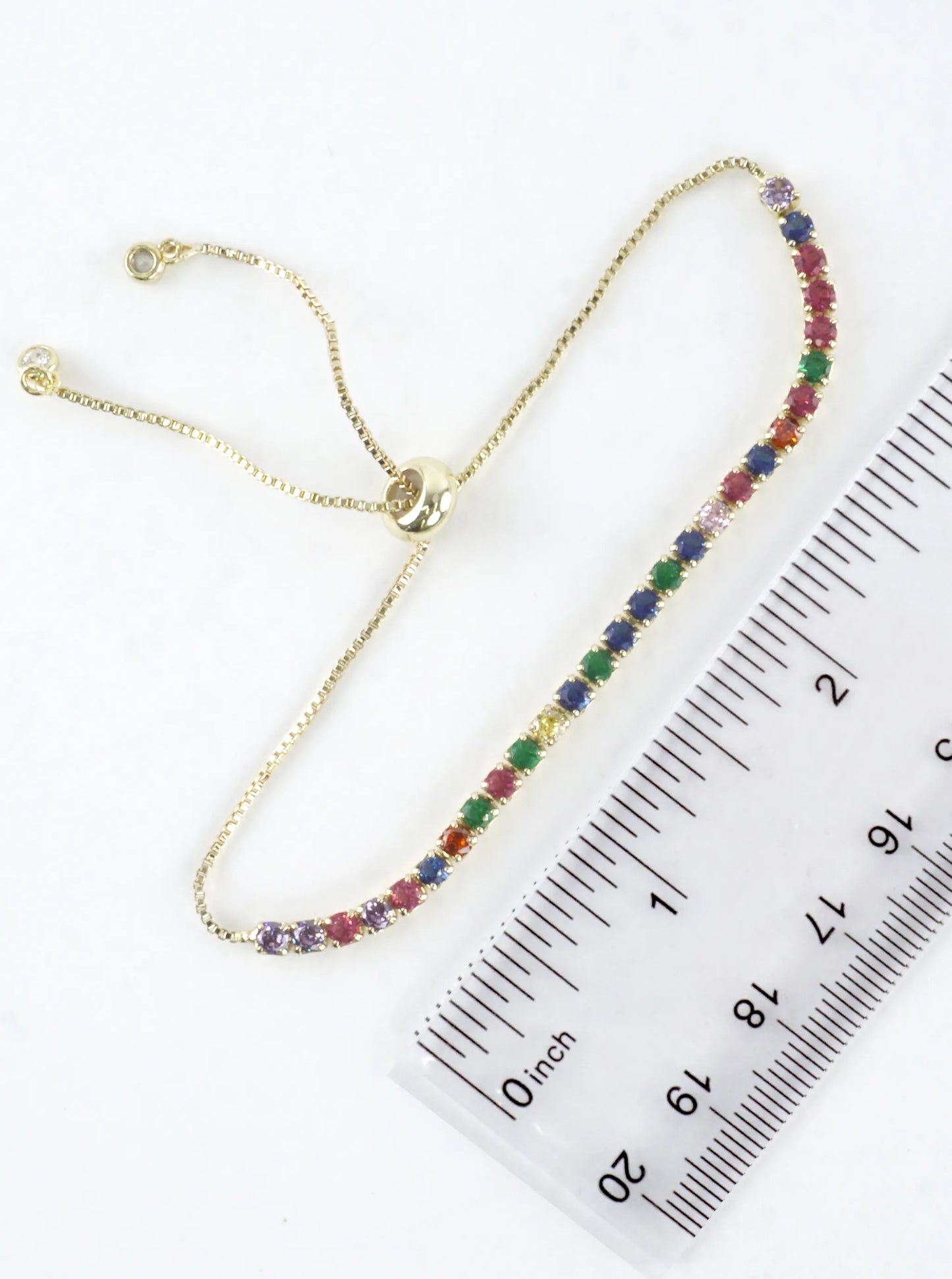 Cubic Zirconia Prong Set 3mm Pull Tie Bracelet