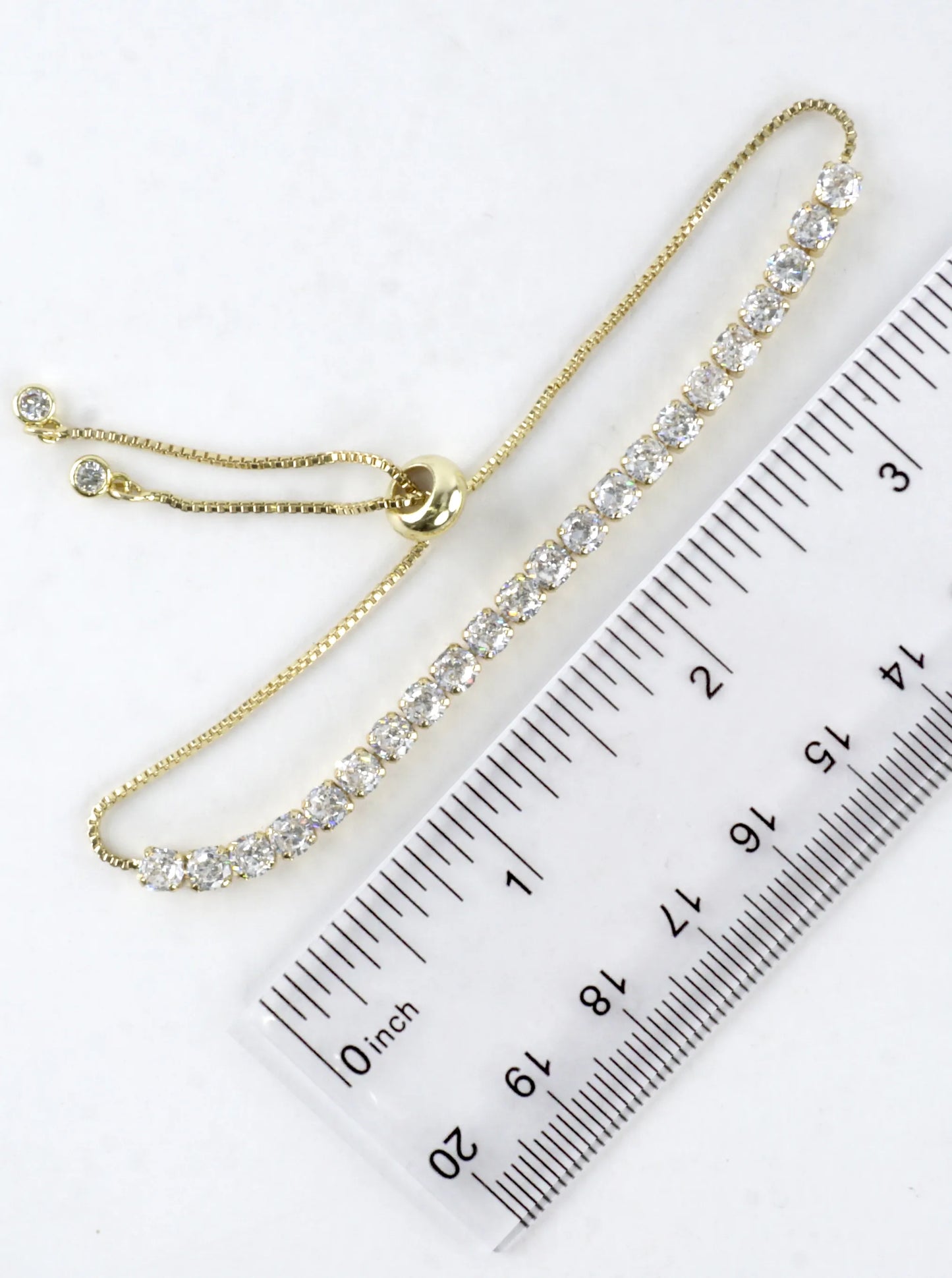 Cubic Zirconia Prong Set 4mm Pull Tie Bracelet