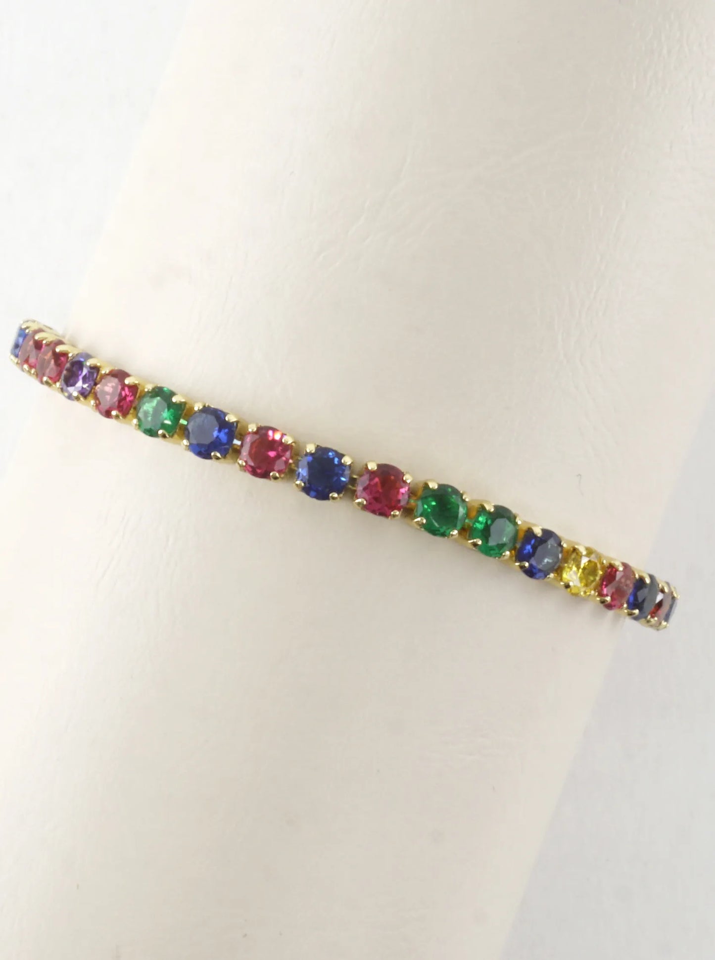 Cubic Zirconia Prong Set 4mm Pull Tie Bracelet