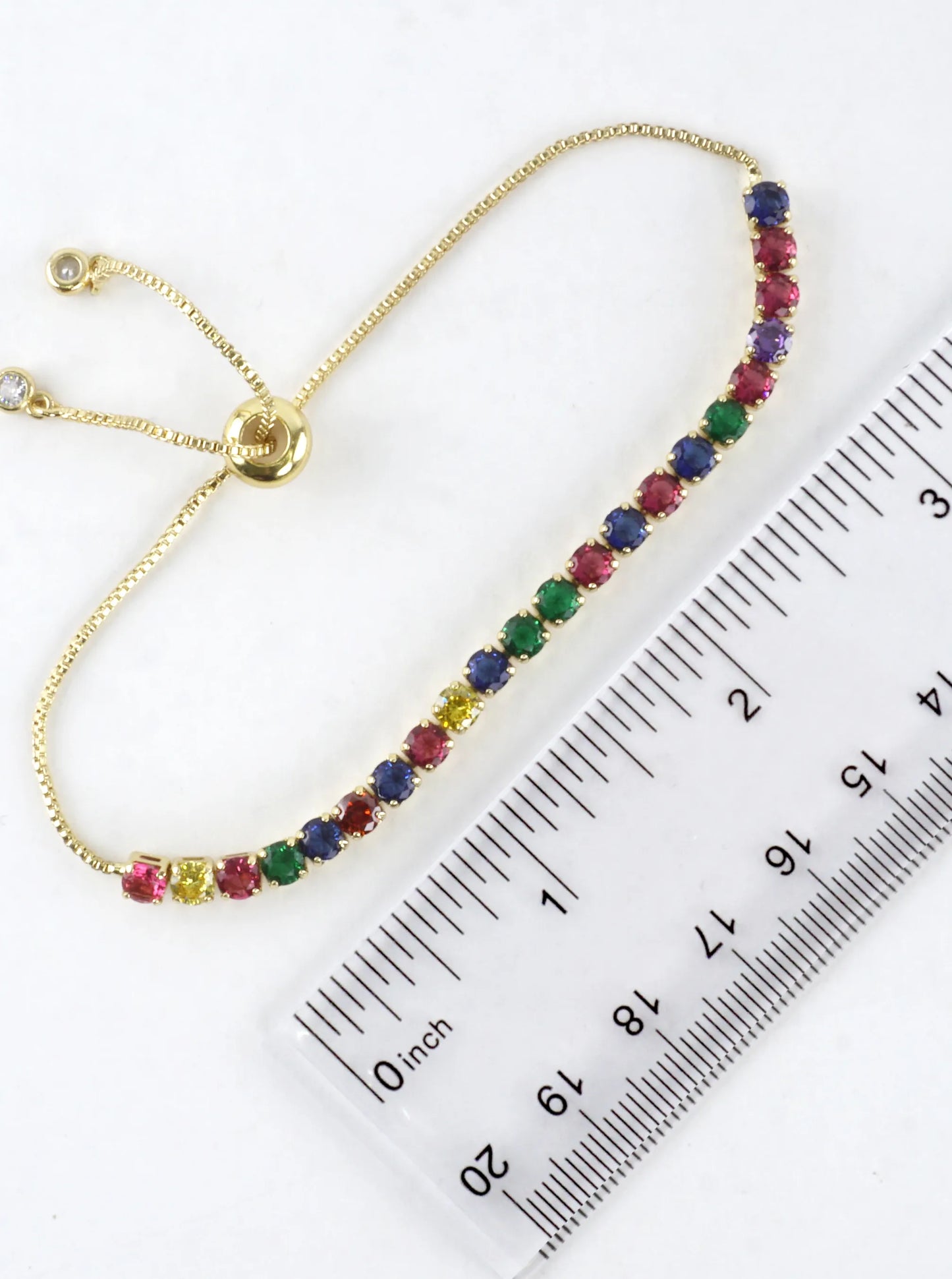 Cubic Zirconia Prong Set 4mm Pull Tie Bracelet