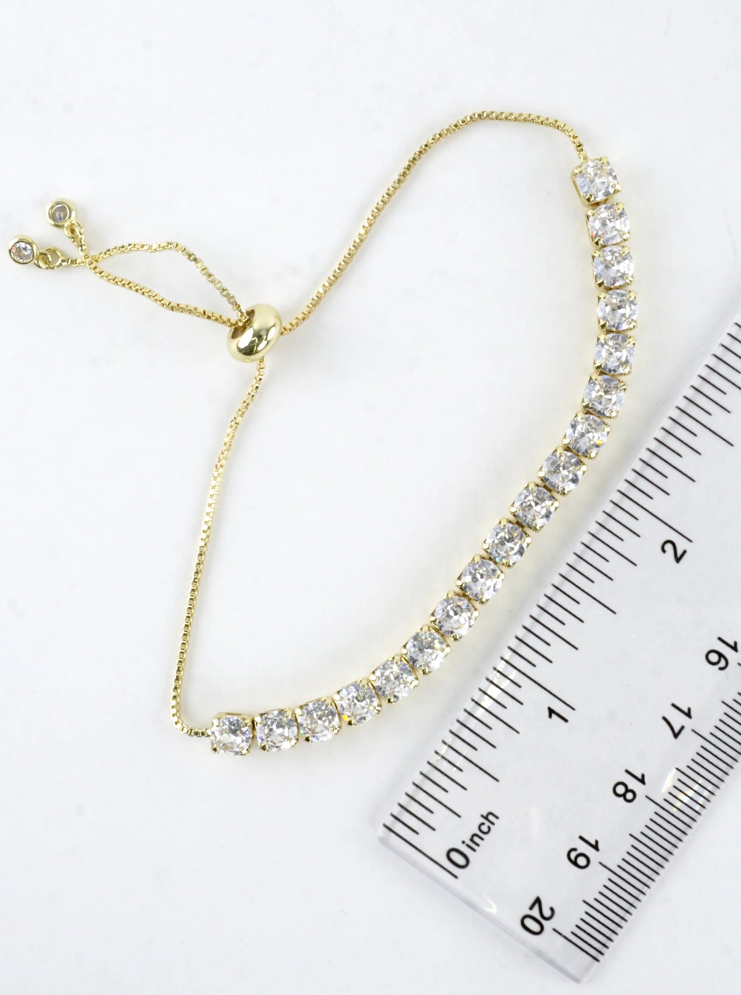 Cubic Zirconia Prong Set 5mm Pull Tie Bracelet