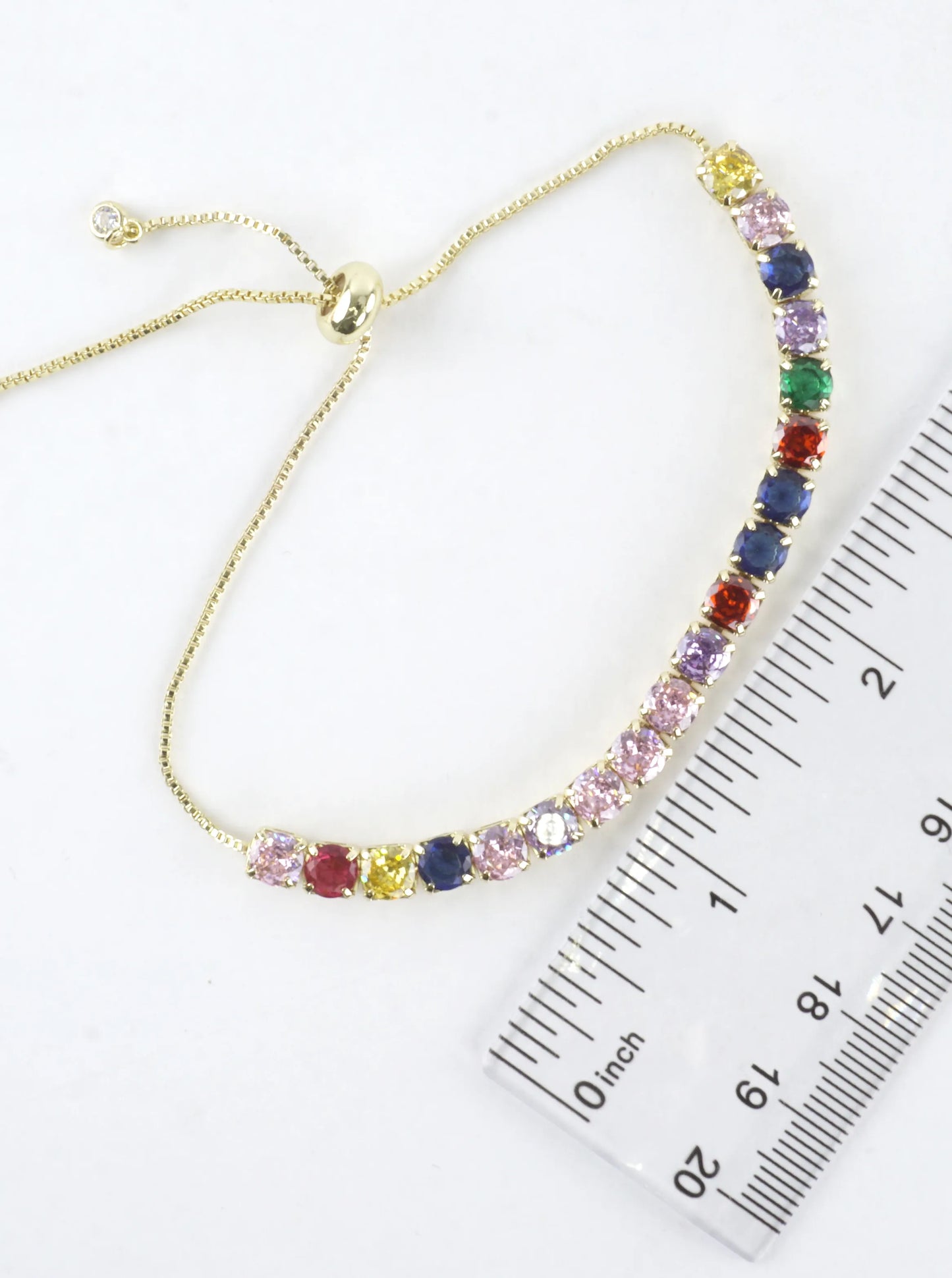 Cubic Zirconia Prong Set 5mm Pull Tie Bracelet