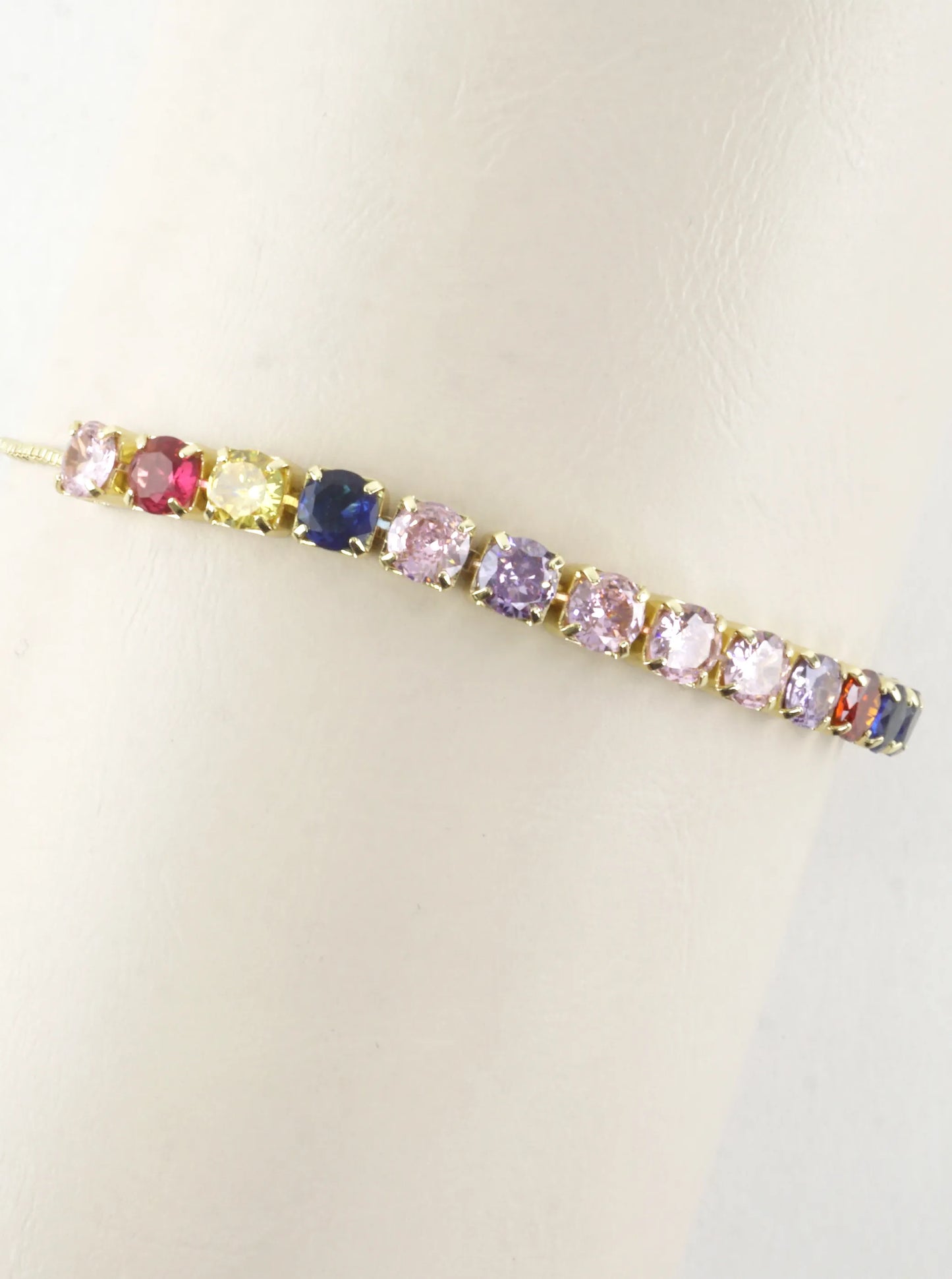 Cubic Zirconia Prong Set 5mm Pull Tie Bracelet
