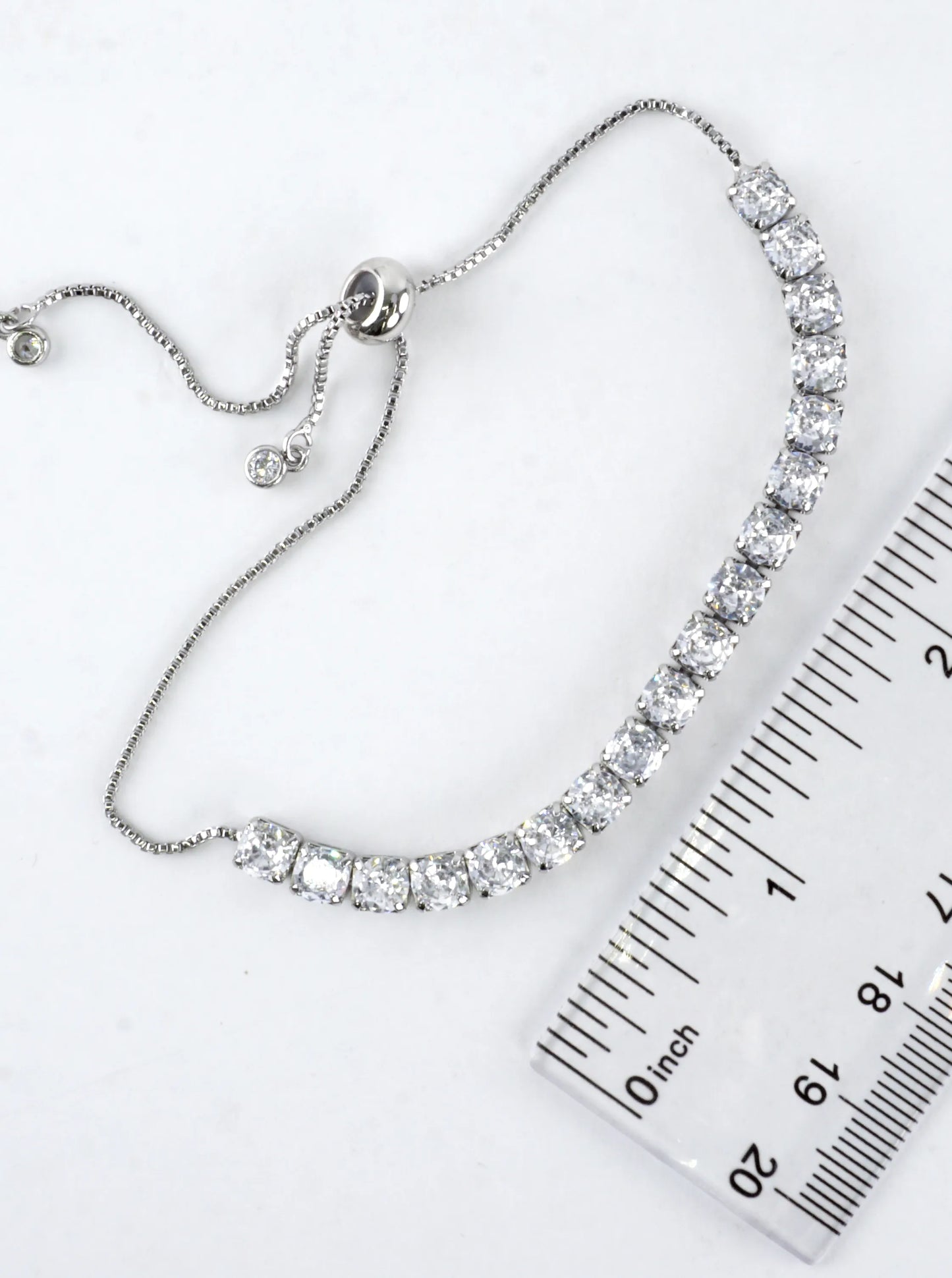 Cubic Zirconia Prong Set 5mm Pull Tie Bracelet