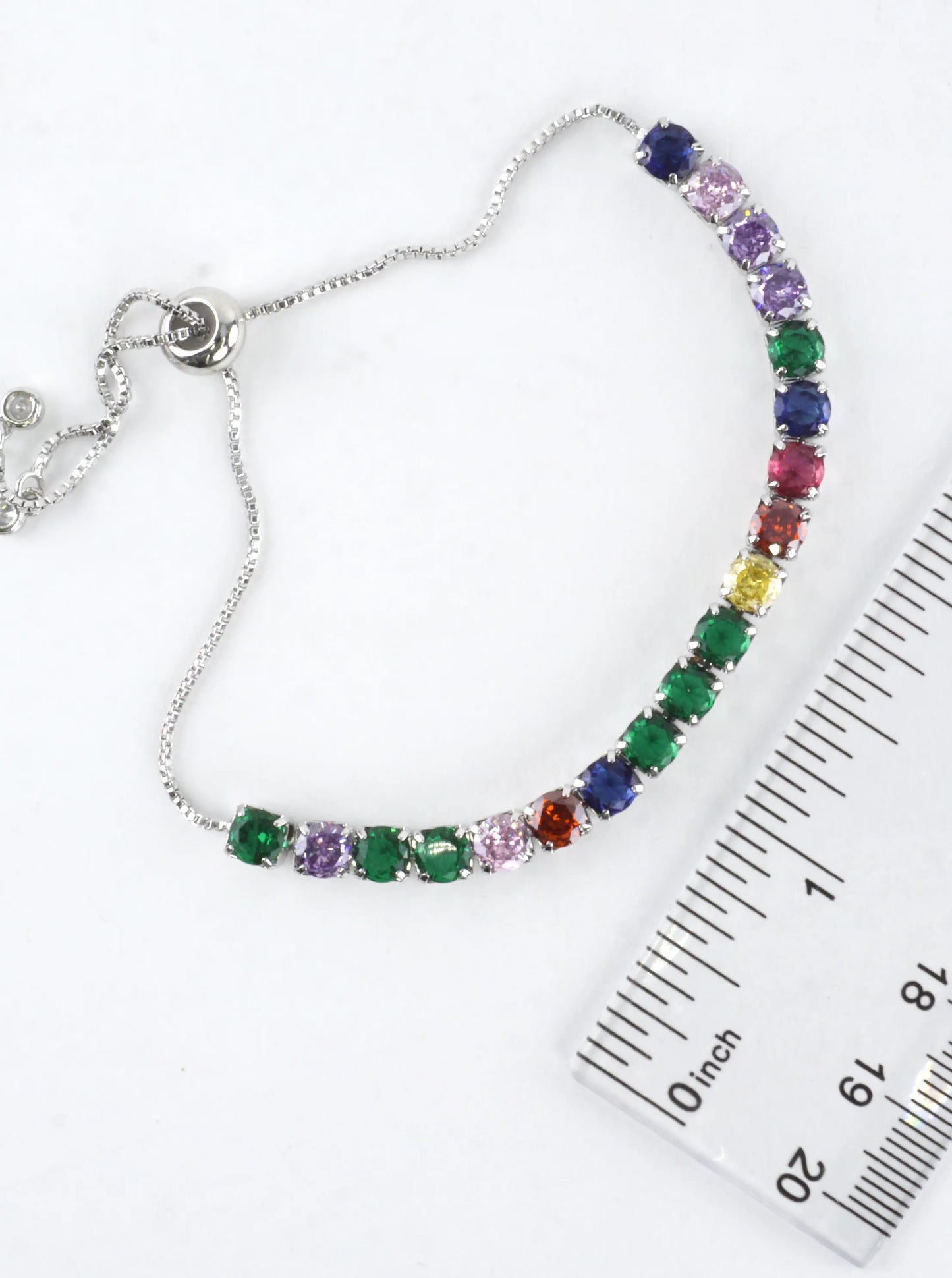 Cubic Zirconia Prong Set 5mm Pull Tie Bracelet