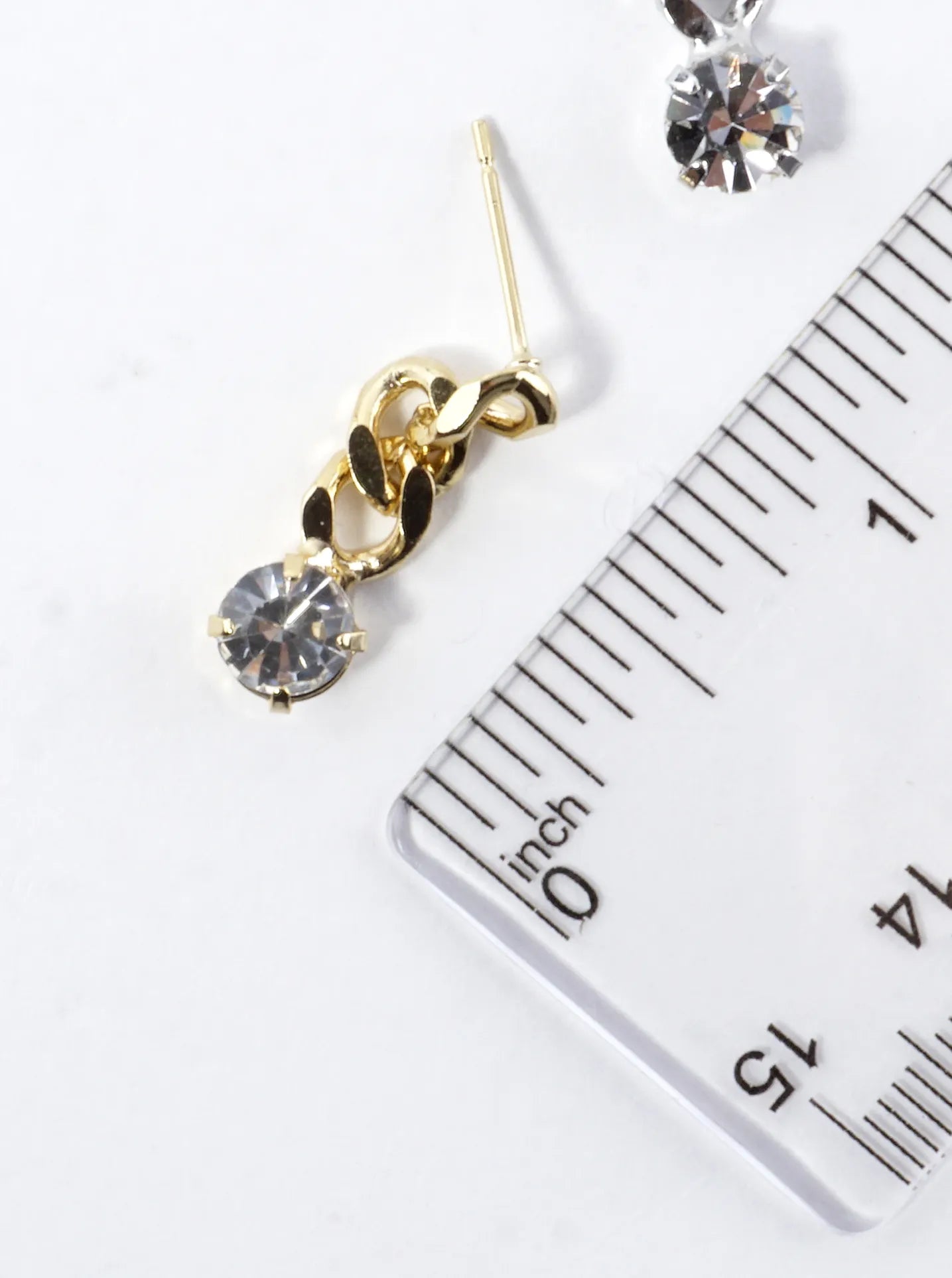 Curb Chain Cubic Zirconia Drop Dangle Earrings