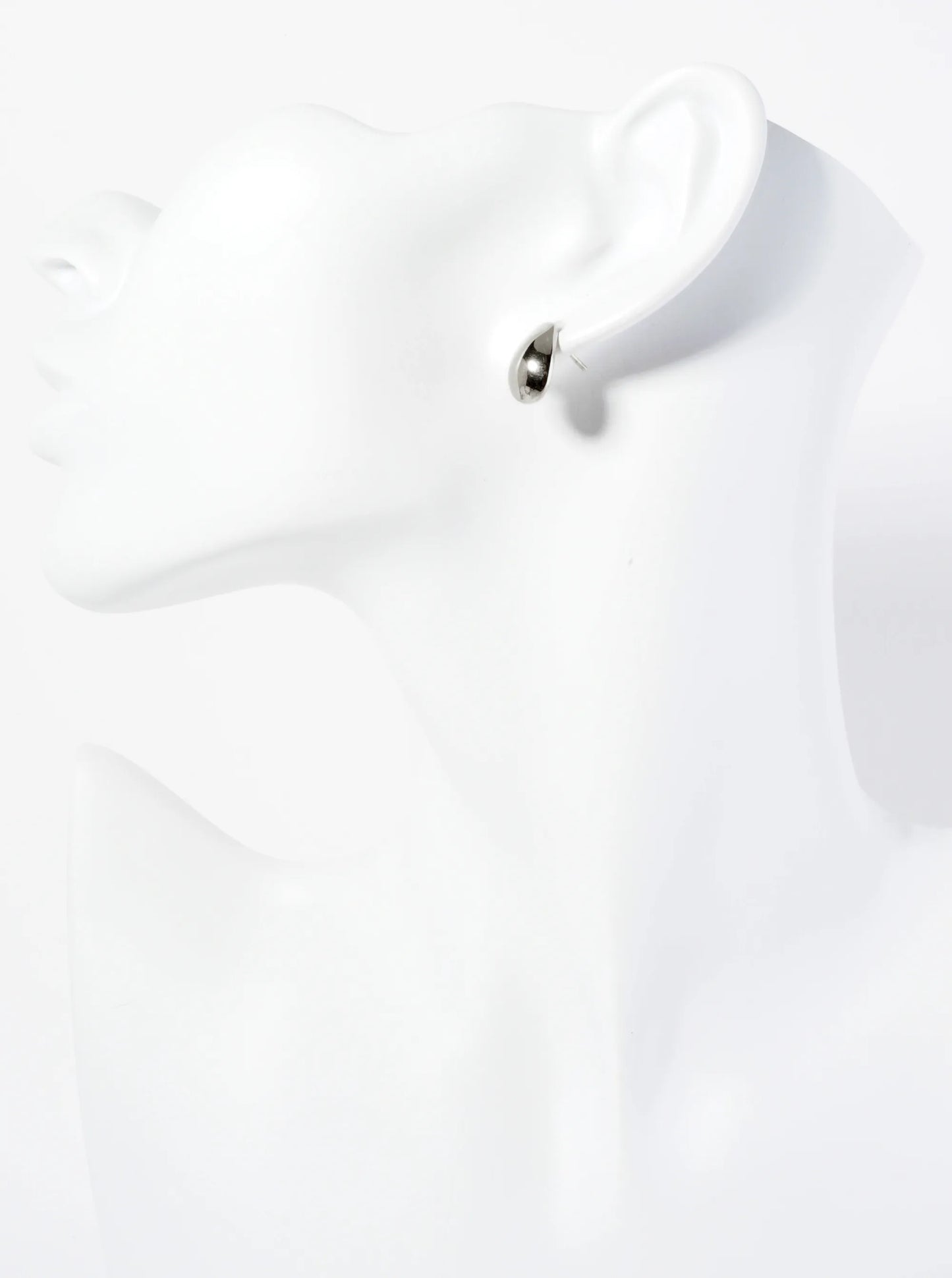 Curved Teardrop Hypoallergenic Stainless Steel Stud Earrings