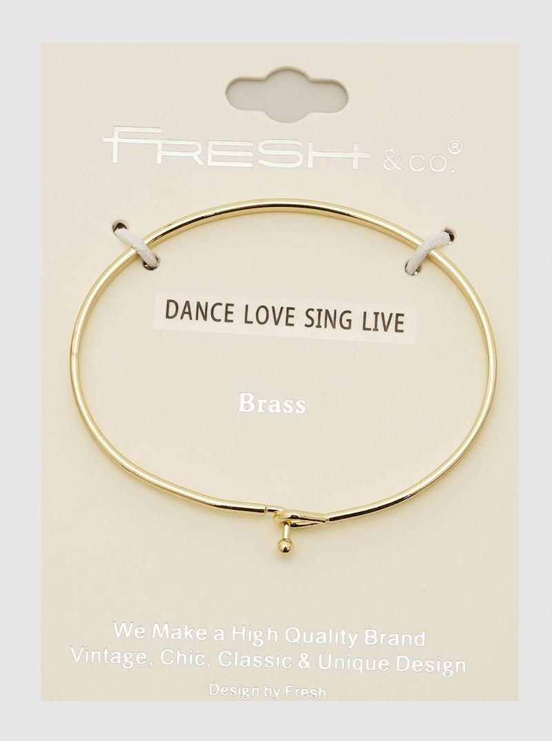 DANCE LOVE SING LIVE ENGRAVED BANGLE BRACELETS