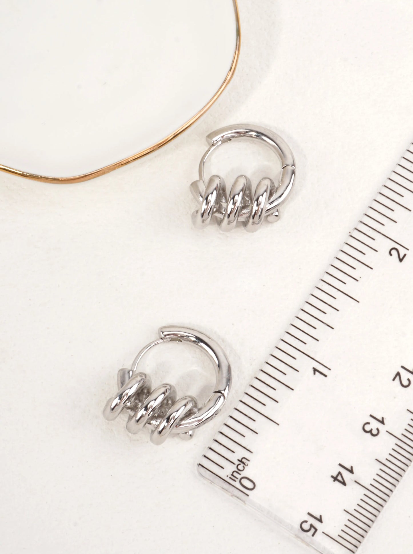14K-Gold Dipped Modern Spiral Hoops