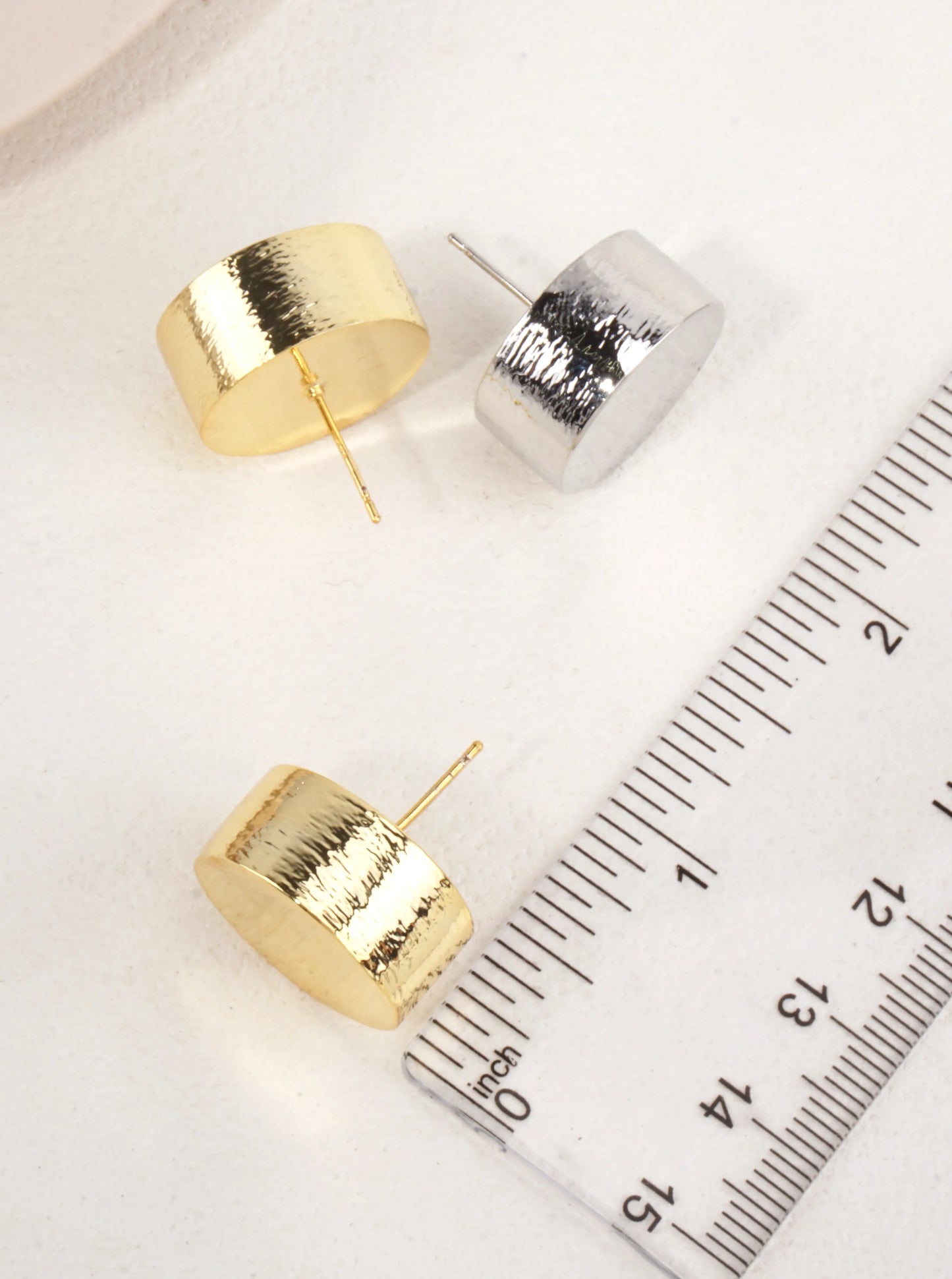 14K-Gold Dipped Modern Disc Earrings