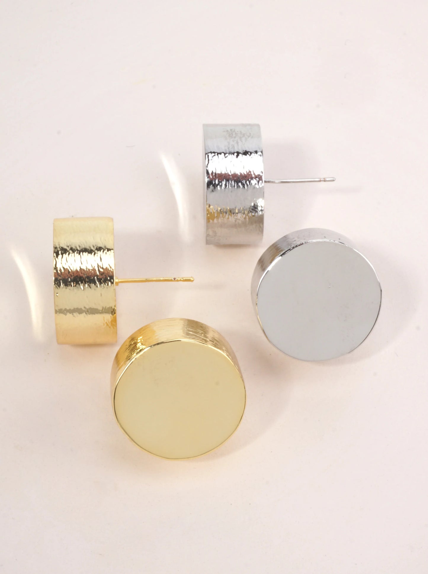 14K-Gold Dipped Modern Disc Earrings