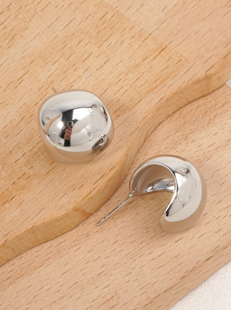 14K-Gold Dipped Sculptural Stud Earrings