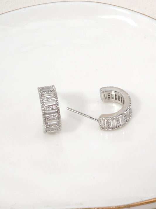 Cubic Zirconia Round Stud Earrings
