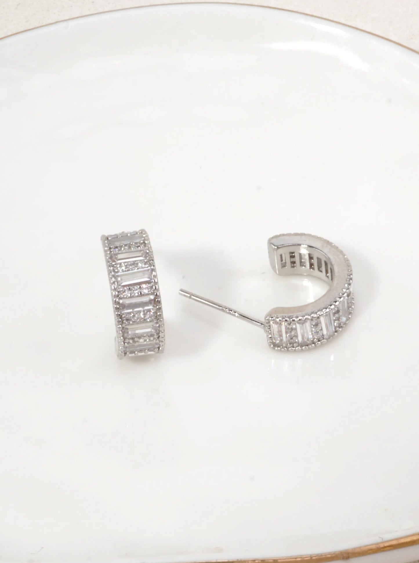 Cubic Zirconia Round Stud Earrings