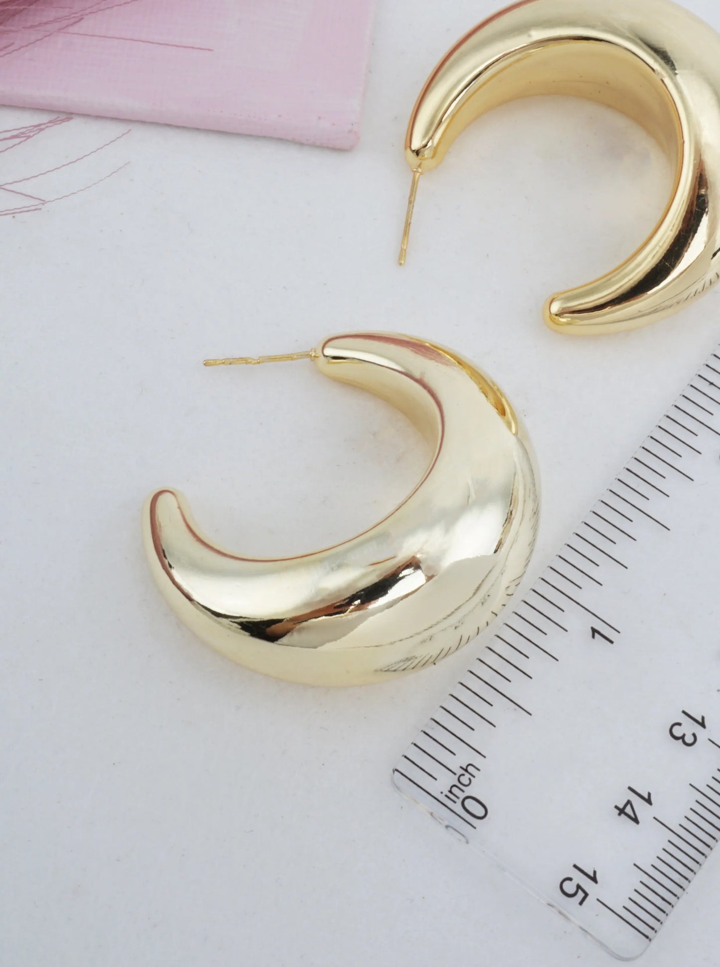 14K Gold-Dipped Chunky C Hoop Earrings