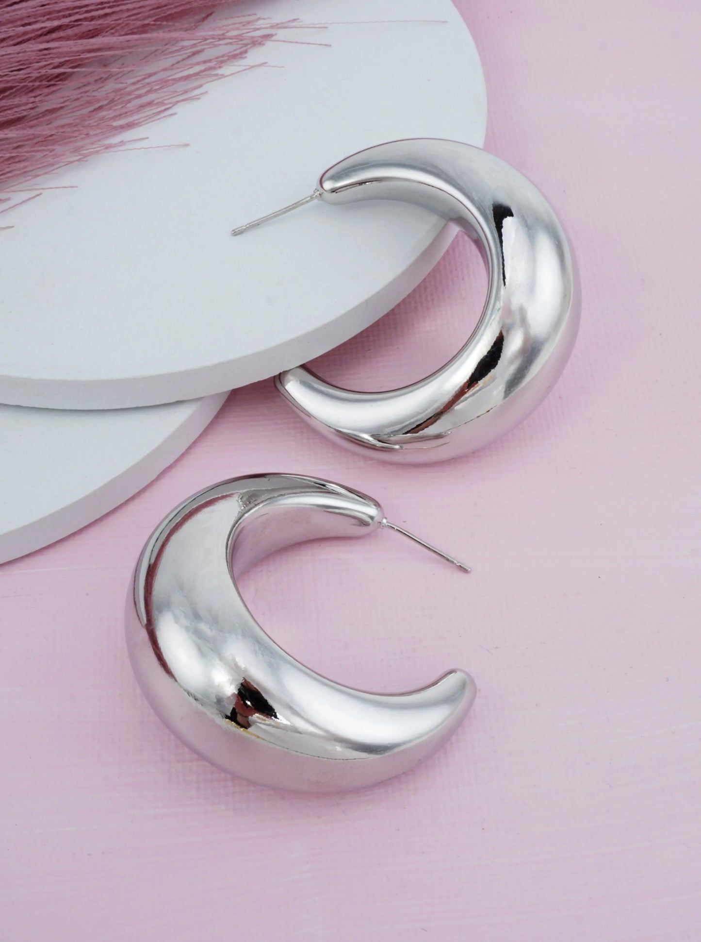 14K Gold-Dipped Chunky C Hoop Earrings