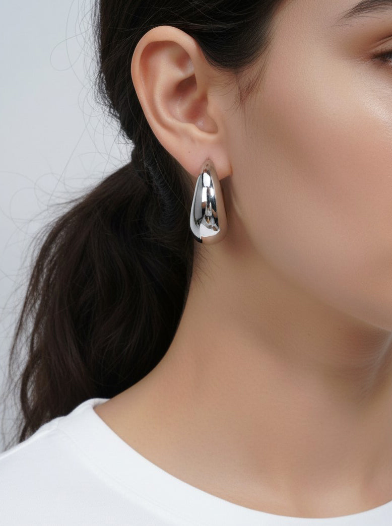 14K Gold-Dipped Chunky C Hoop Earrings