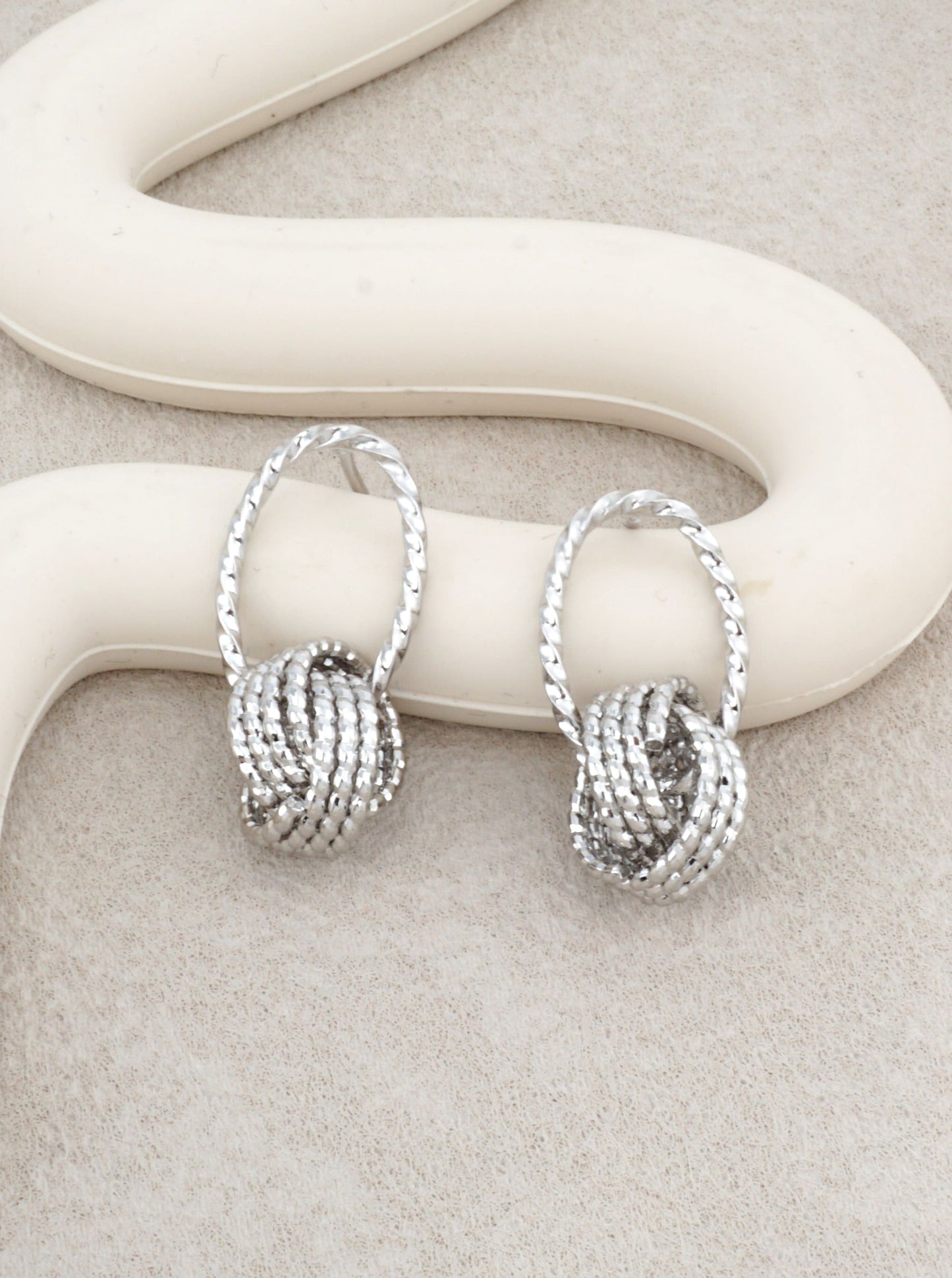 14K Gold-Dipped Knot Hoop Earrings