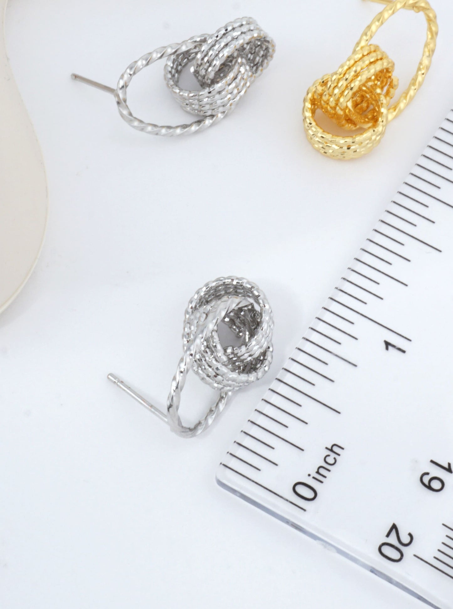14K Gold-Dipped Knot Hoop Earrings