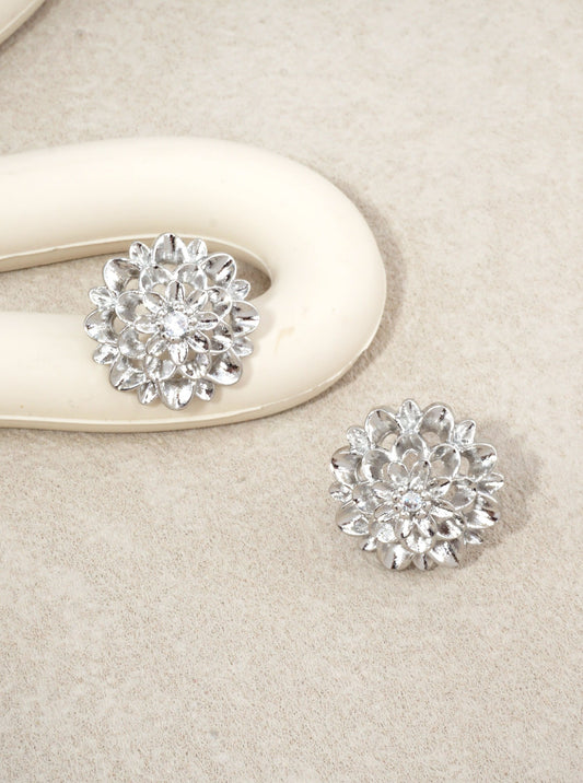 14K Gold-Dipped Floral Stud Earrings
