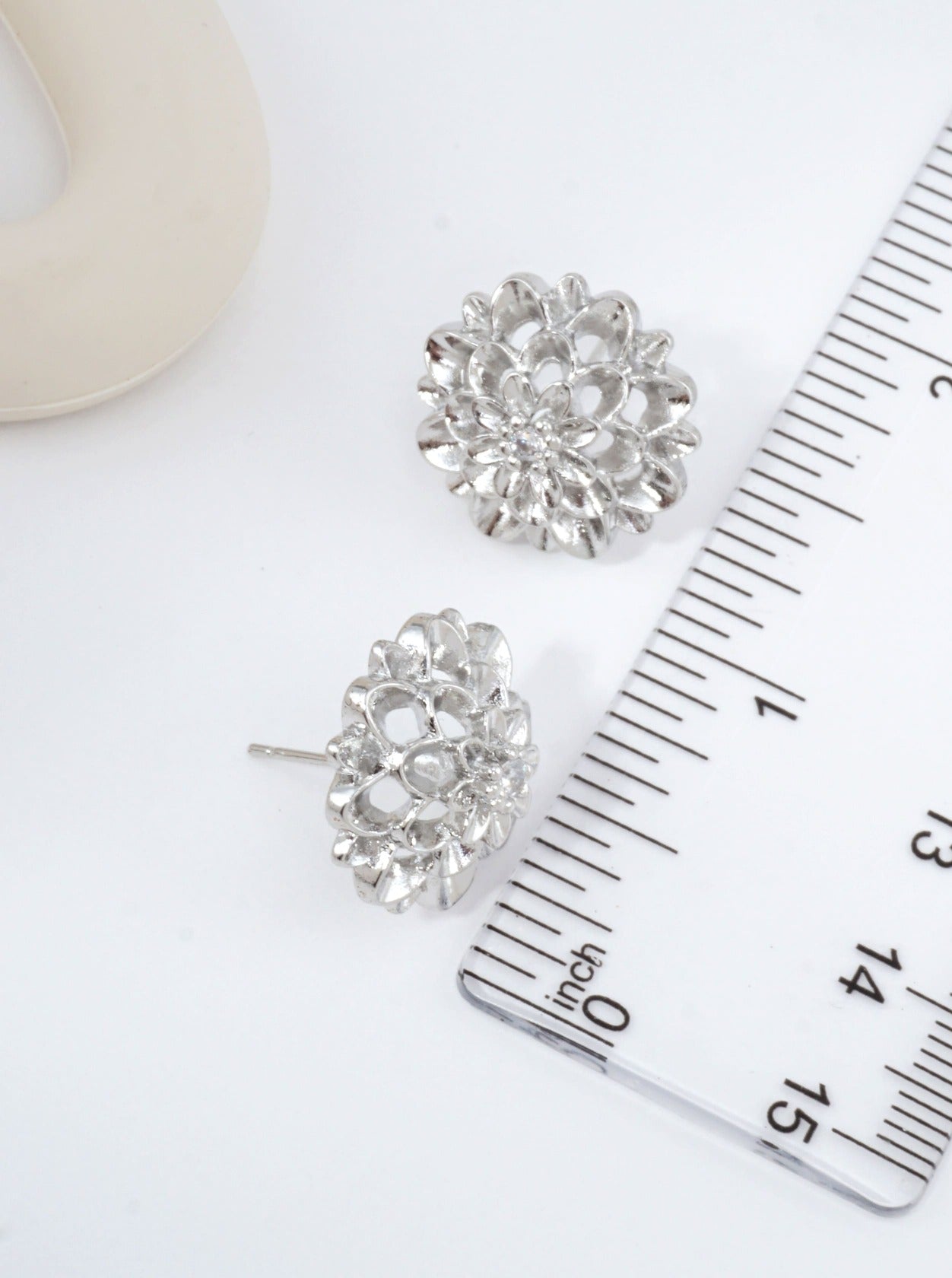 14K Gold-Dipped Floral Stud Earrings