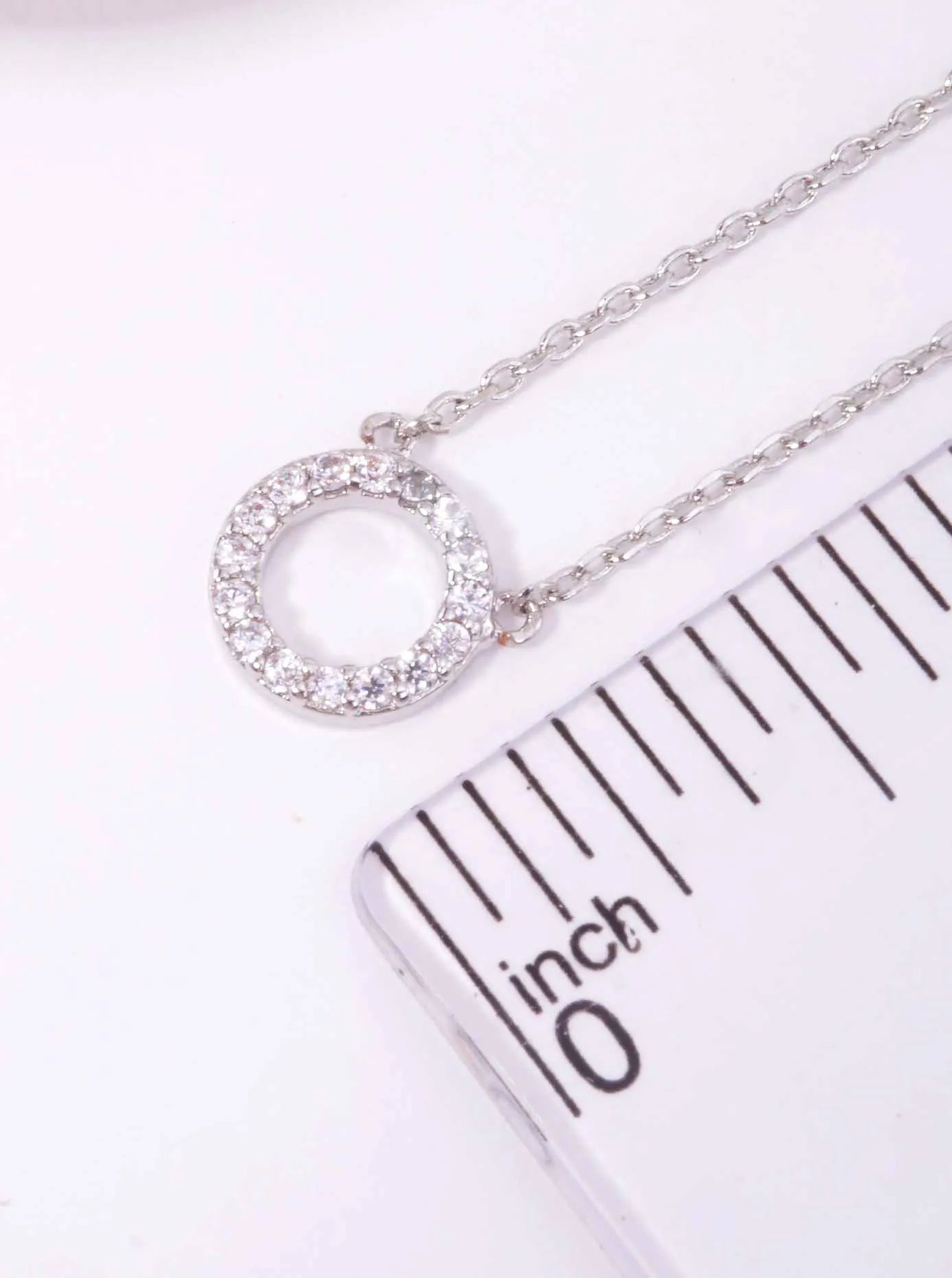 CZ Double Circle 18K-Gold-Dipped Layered Necklace