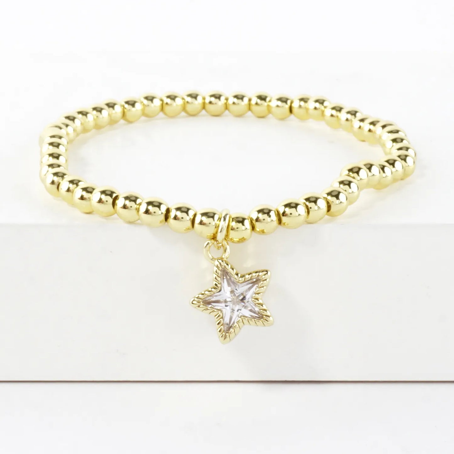Dainty CZ Star Charm Stainless Steel Bracelet