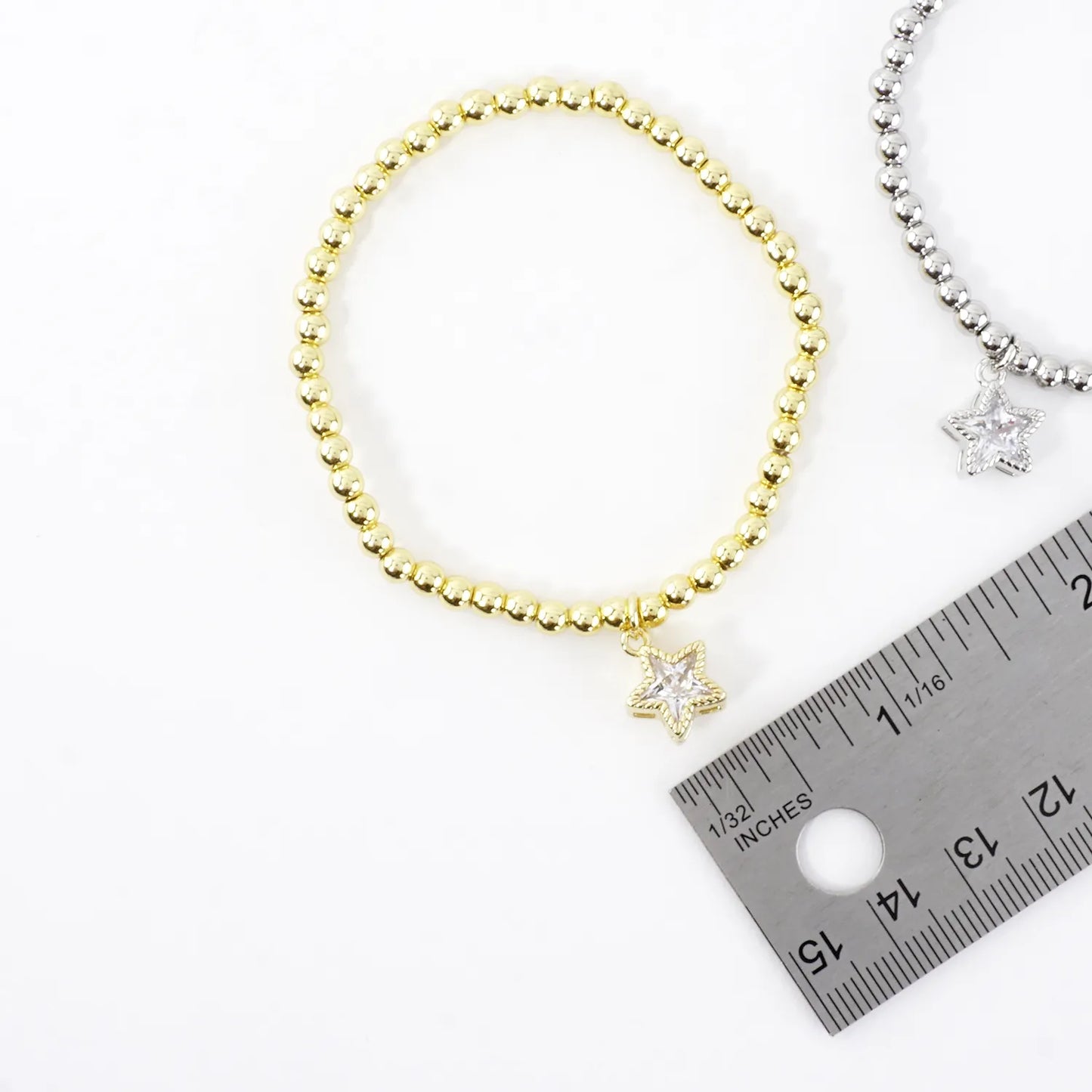 Dainty CZ Star Charm Stainless Steel Bracelet