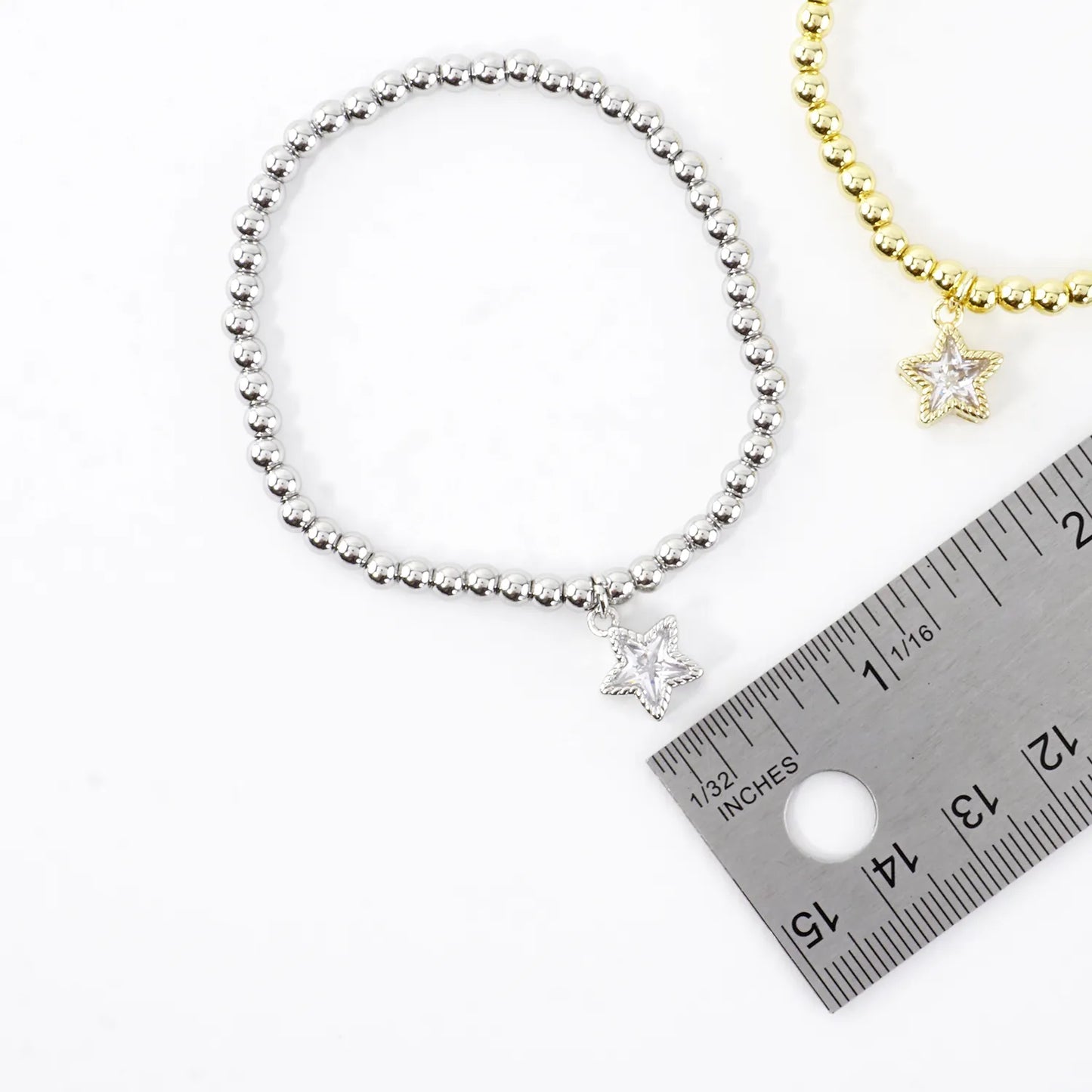 Dainty CZ Star Charm Stainless Steel Bracelet
