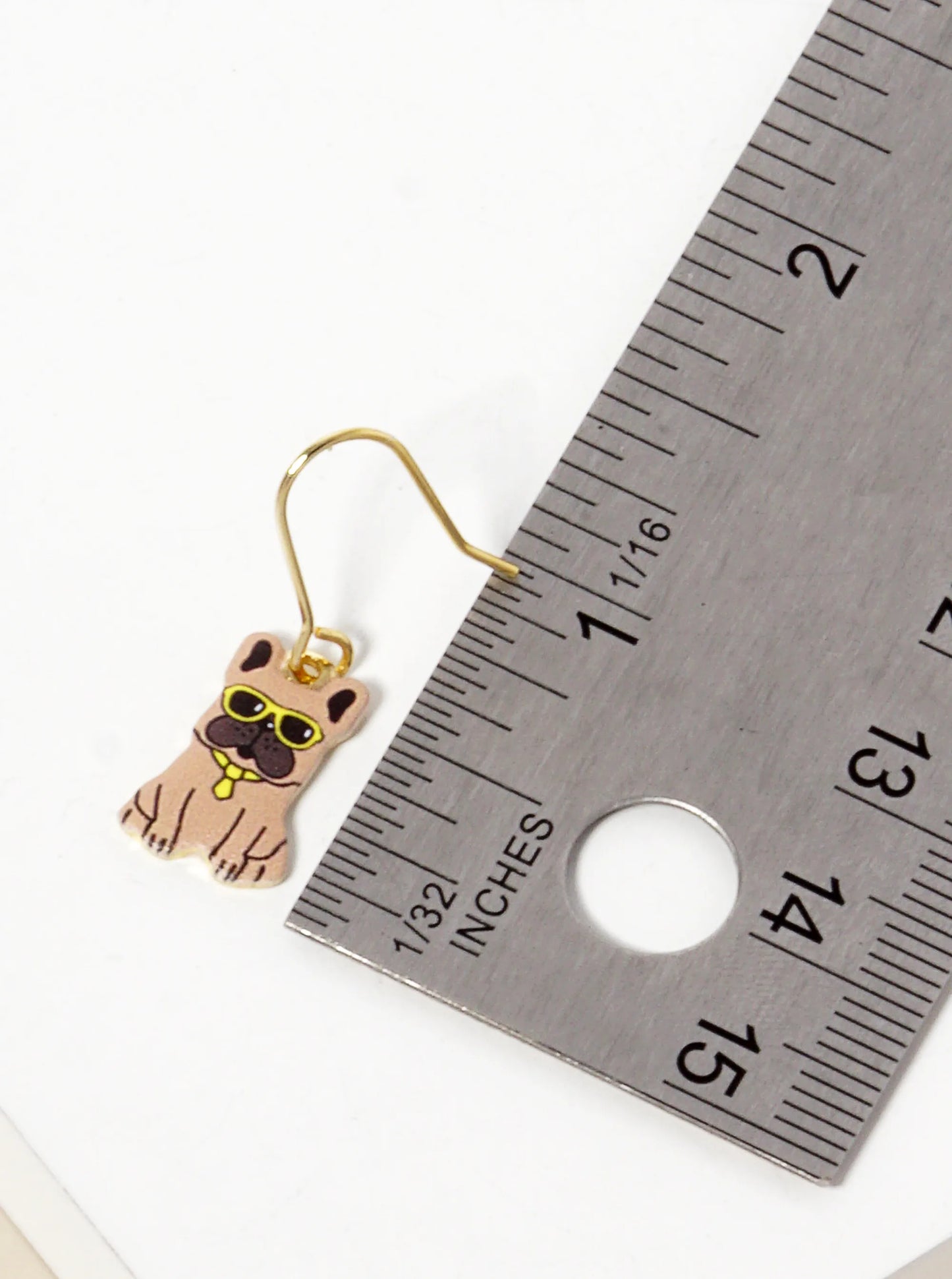 Dainty Dog Dangle Drop Earrings