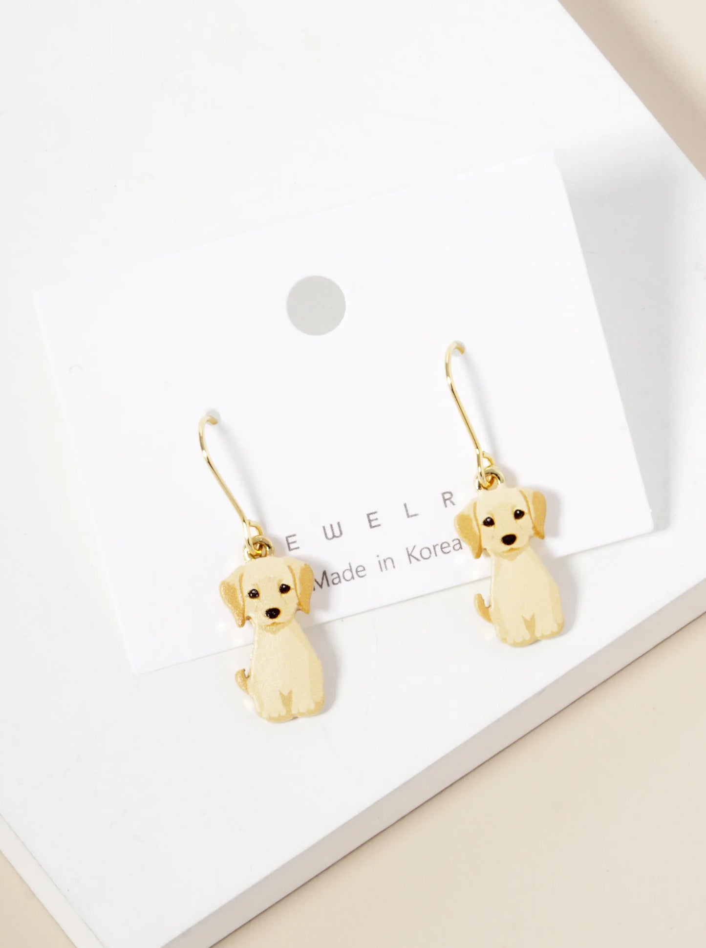 Dainty Dog Dangle Drop Earrings