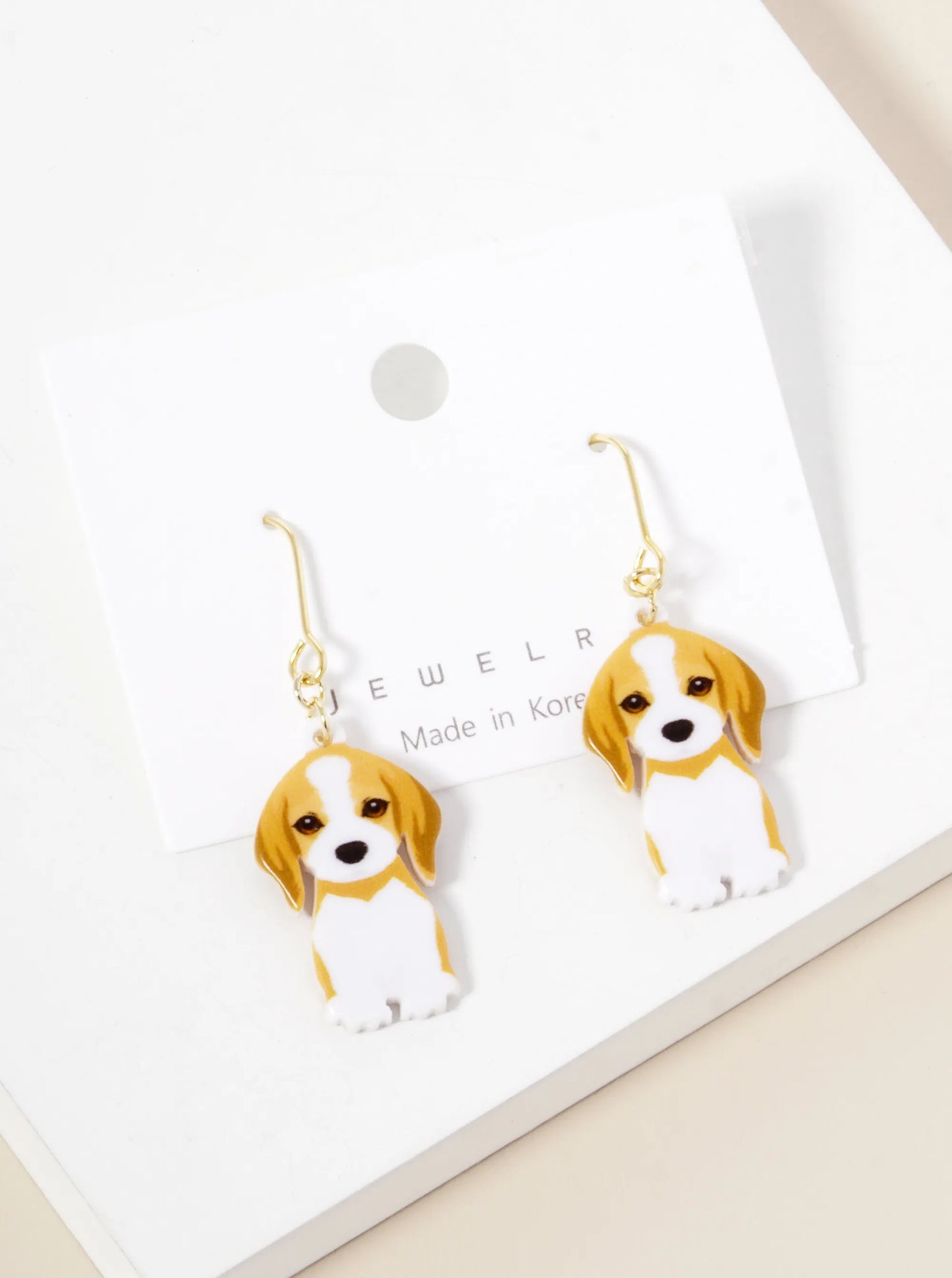 Dainty Dog Dangle Drop Earrings
