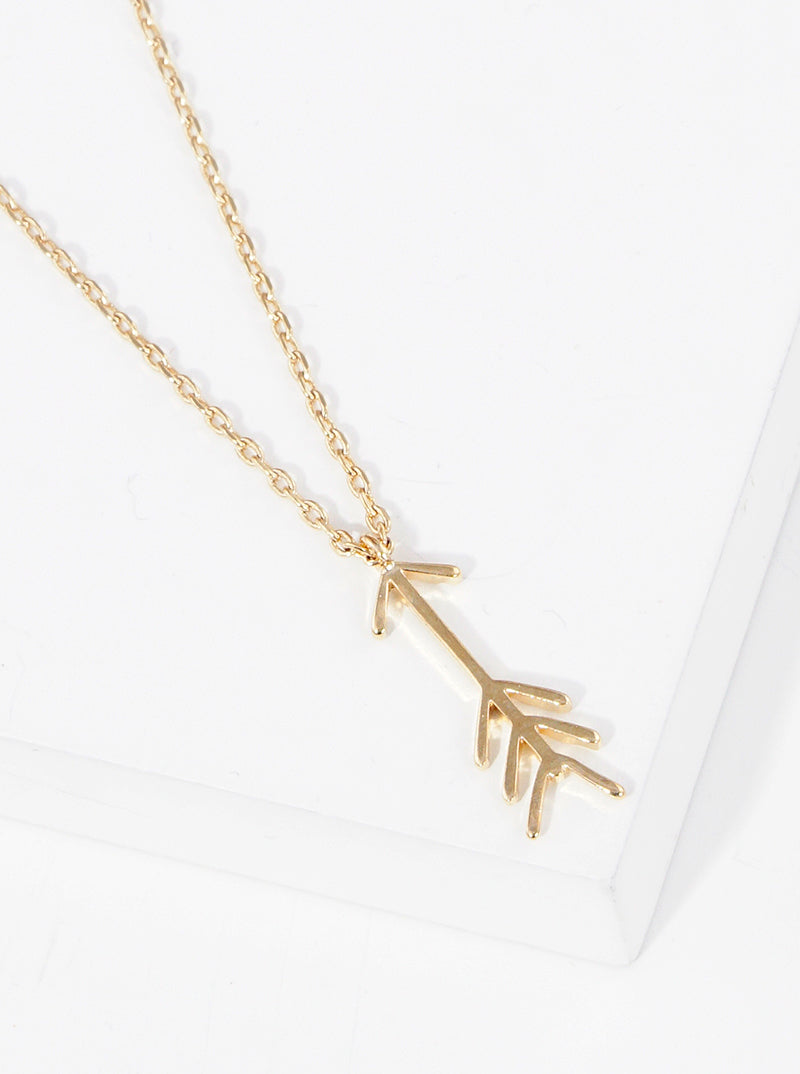 Delicate Arrow Pendant 18K-Gold-Dipped Necklace