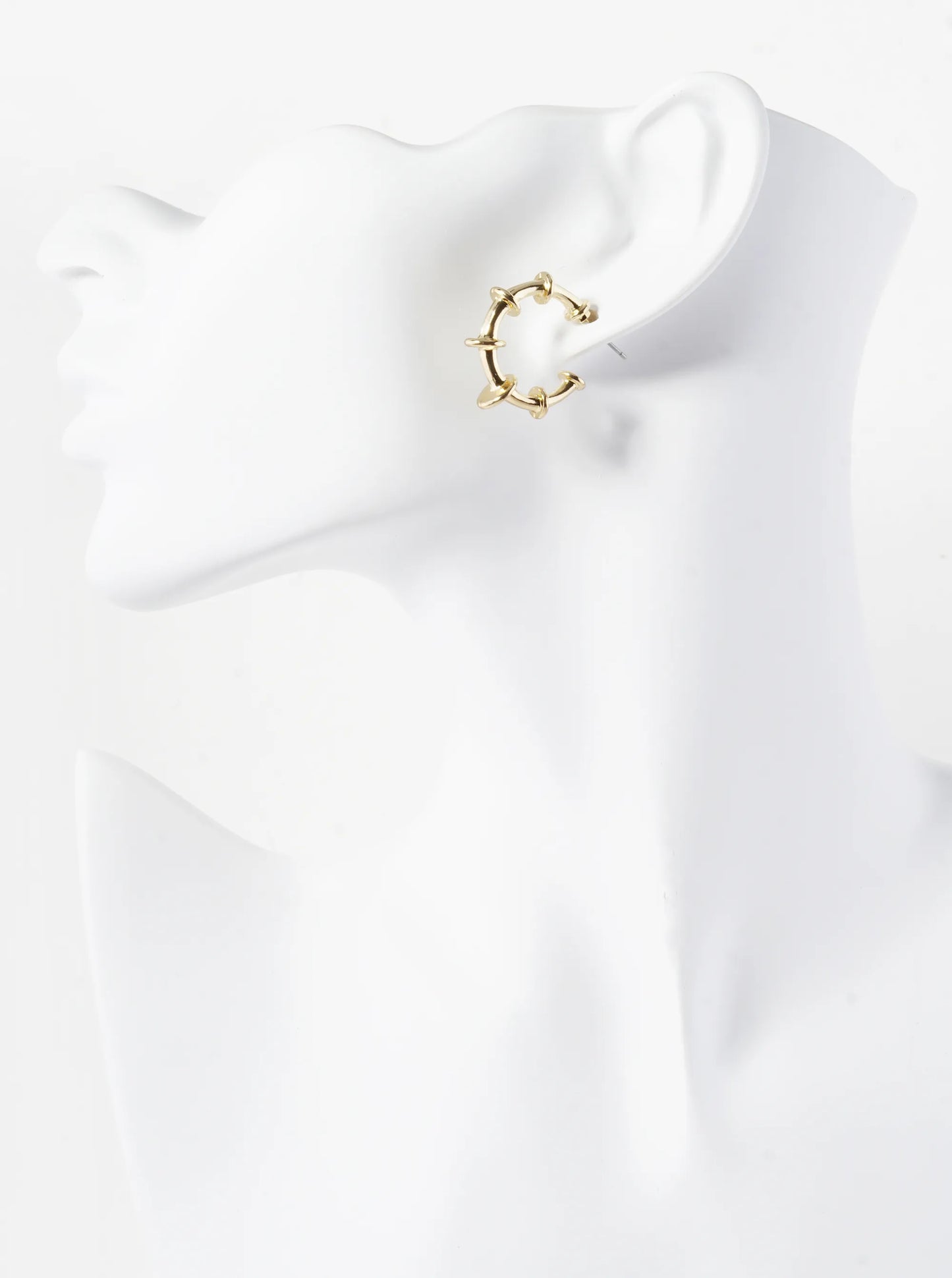 Divided Textures 20mm Hoop Earrings