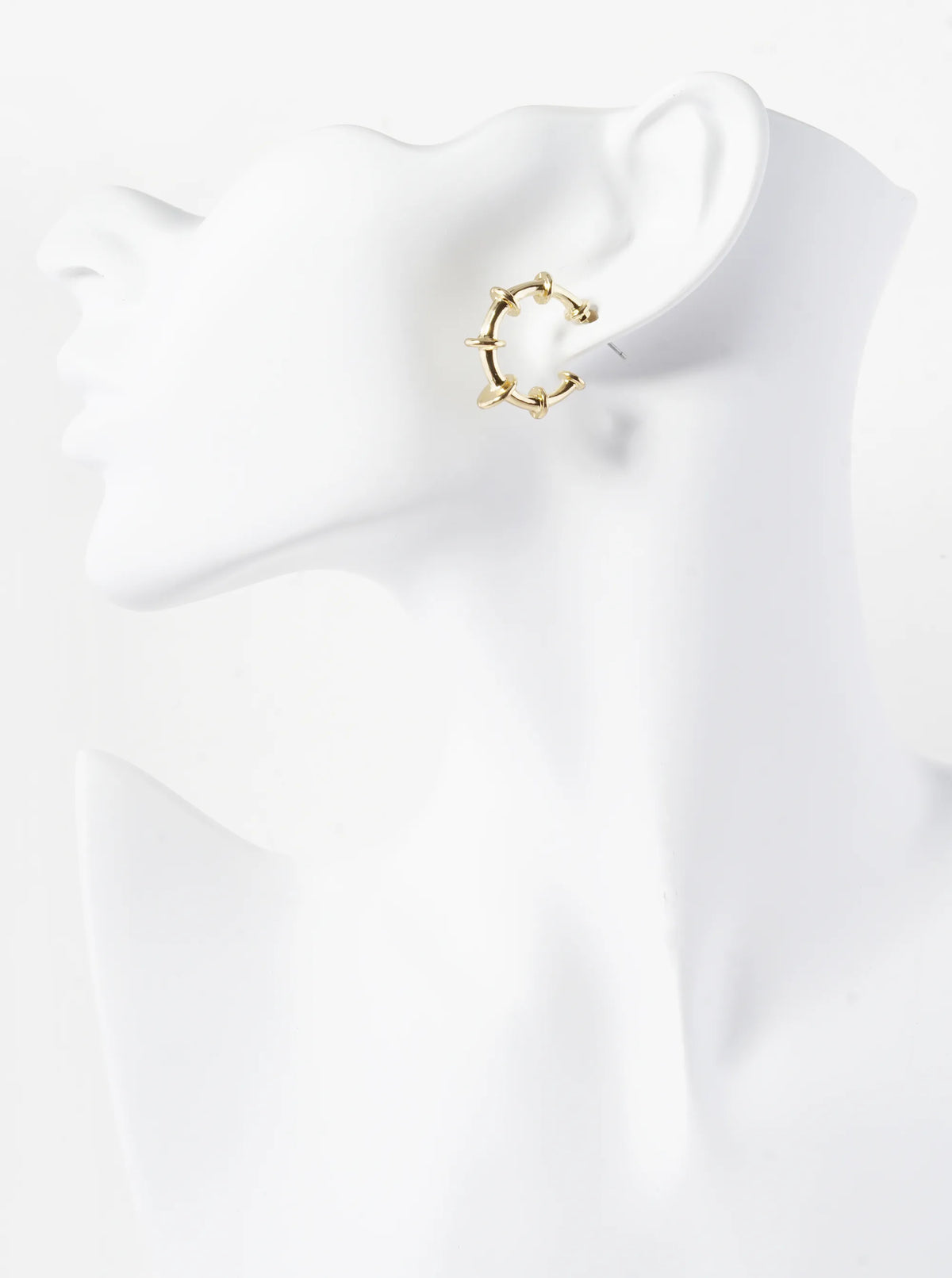 Divided Textures 20mm Hoop Earrings