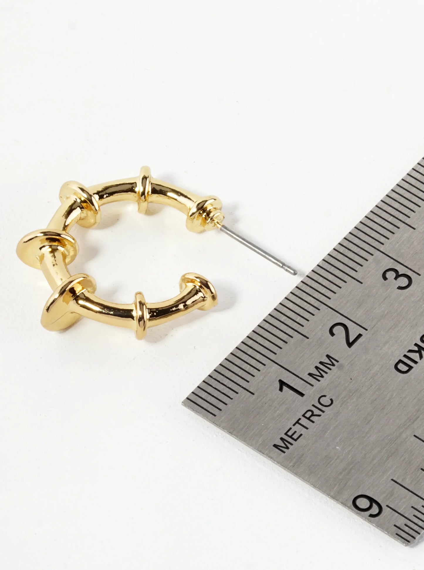 Divided Textures 20mm Hoop Earrings
