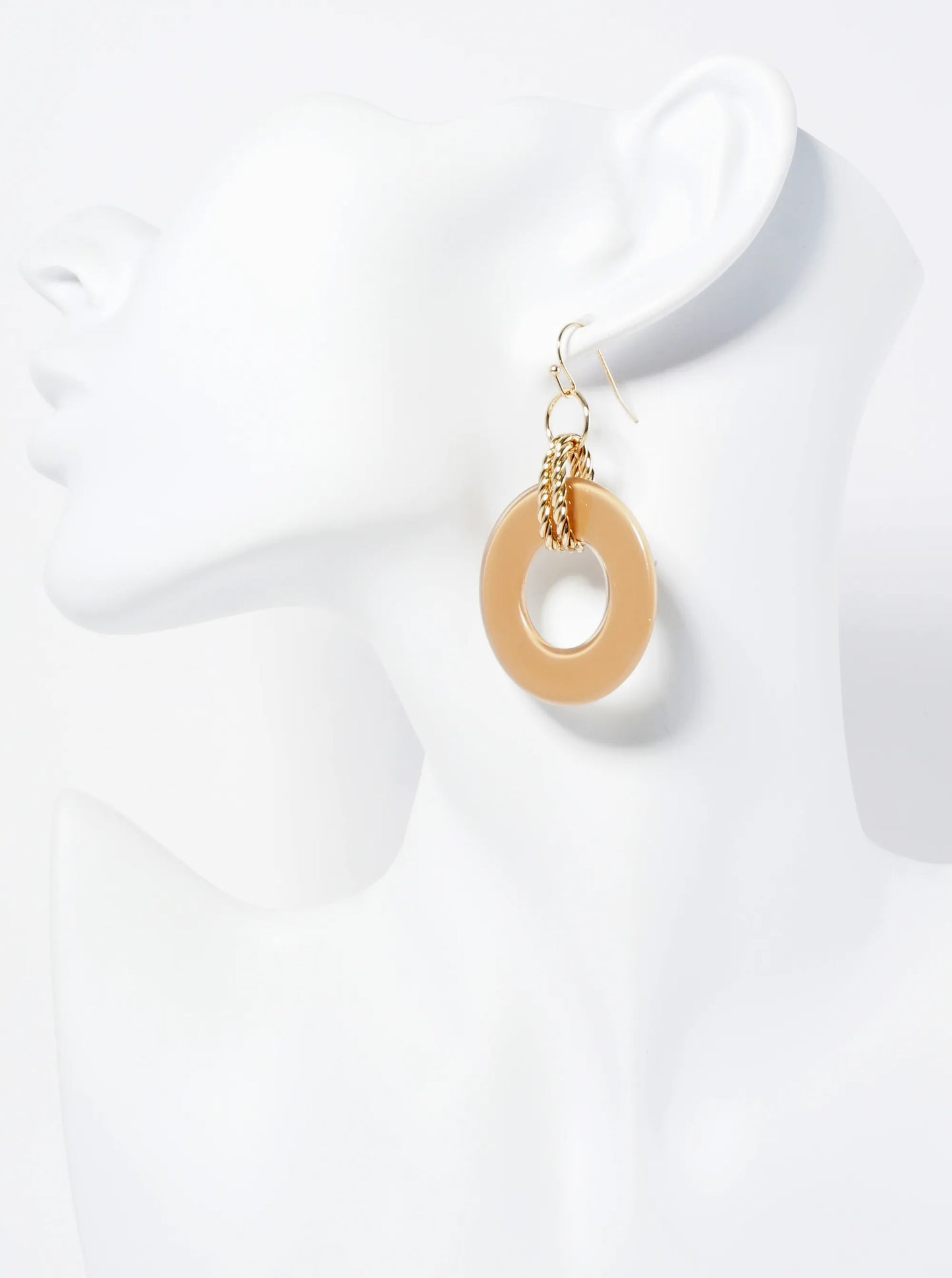 Donut-Shaped Acetate Dangle Drop Earrings