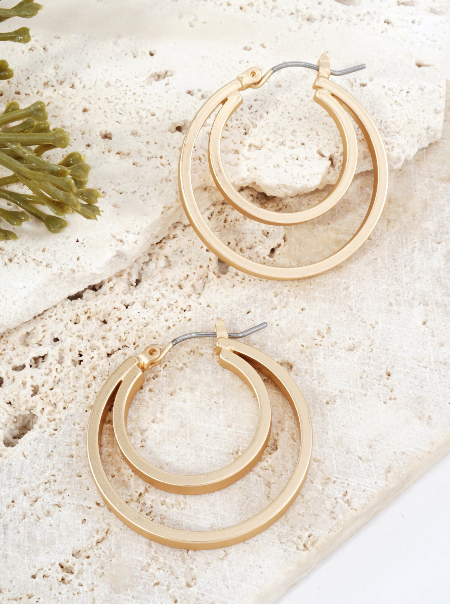 Double Hoop Matte Earrings